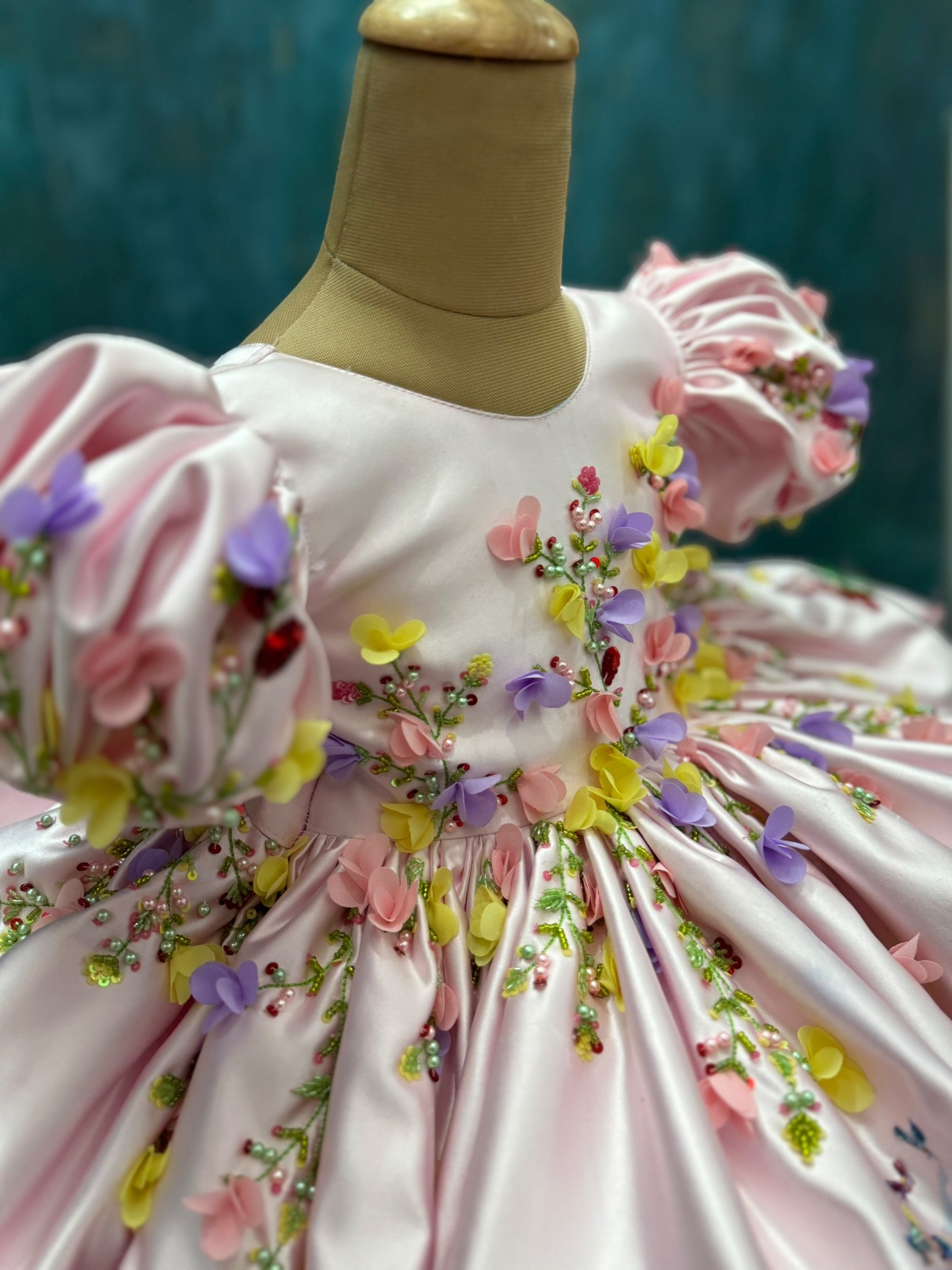 Petal Whisper Garden Fairy Party Dress 7-8Y
