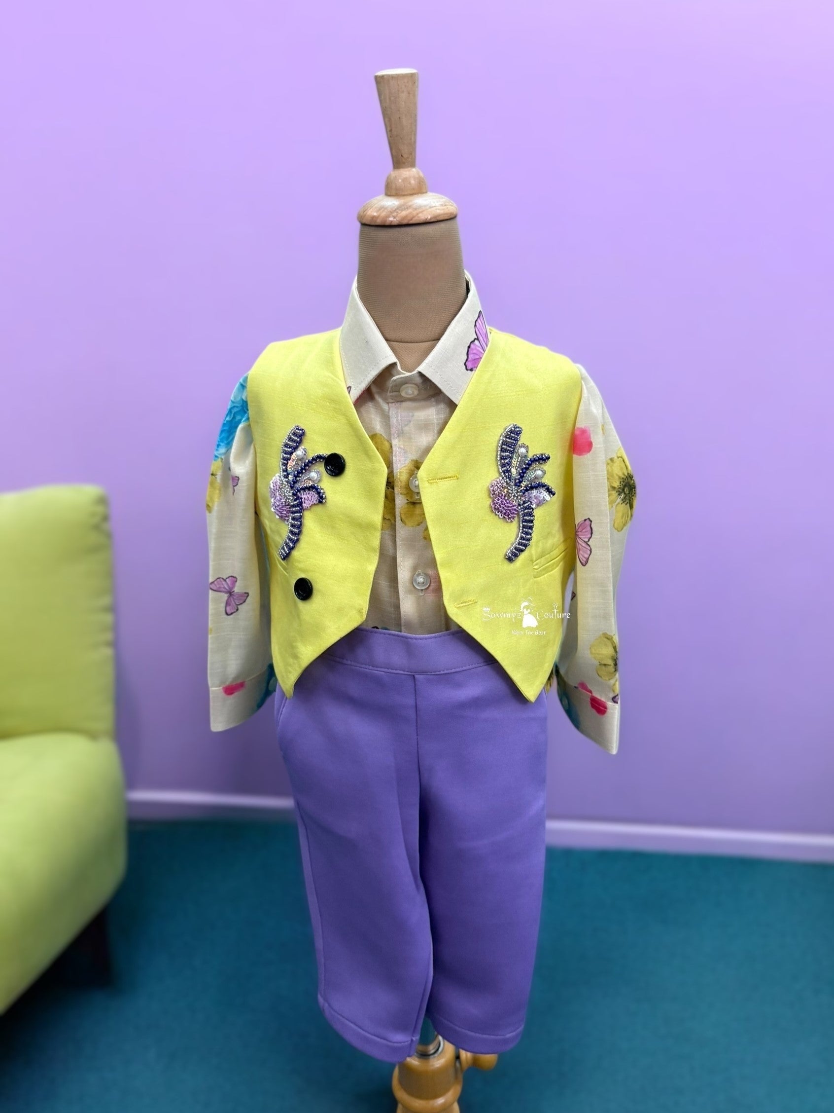 Lilac Lemon Couture Blazer Ensemble