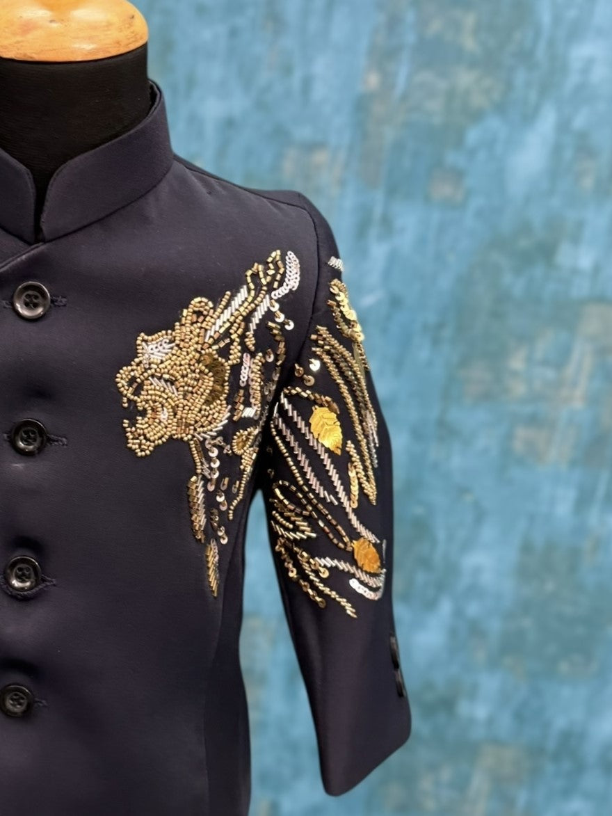 Boys Birthdays Dresses Online, Gold Tiger Sequin Blazer