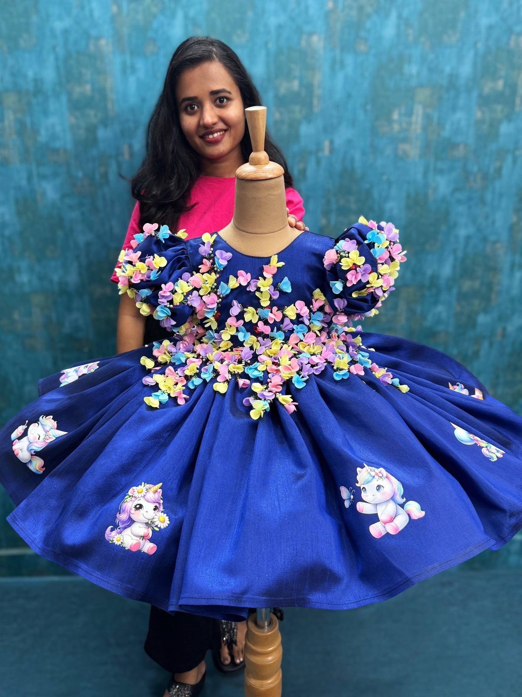 First Birthday Dress Online, Royal Blue Princess Dress