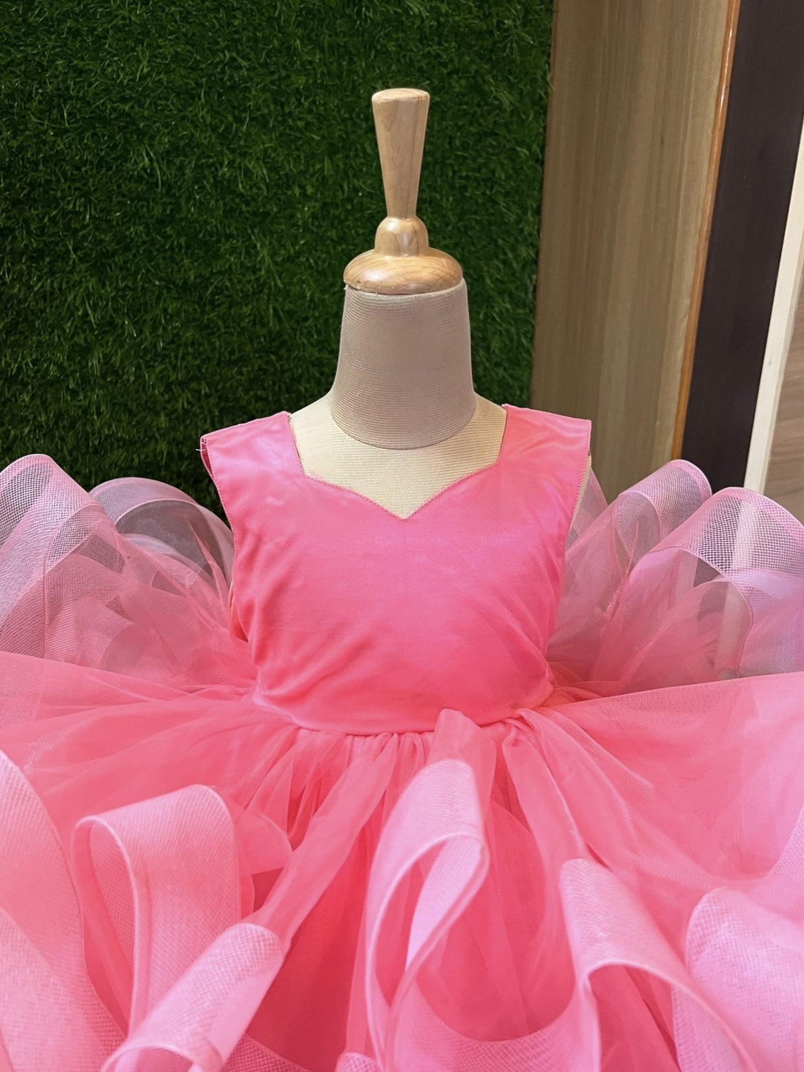 Blush Petal Cloud Hand-Layered Fairy-tale Princess Gown