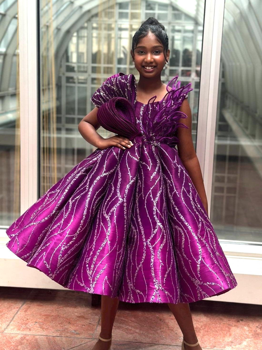 Majestic Orchid Flair Gown