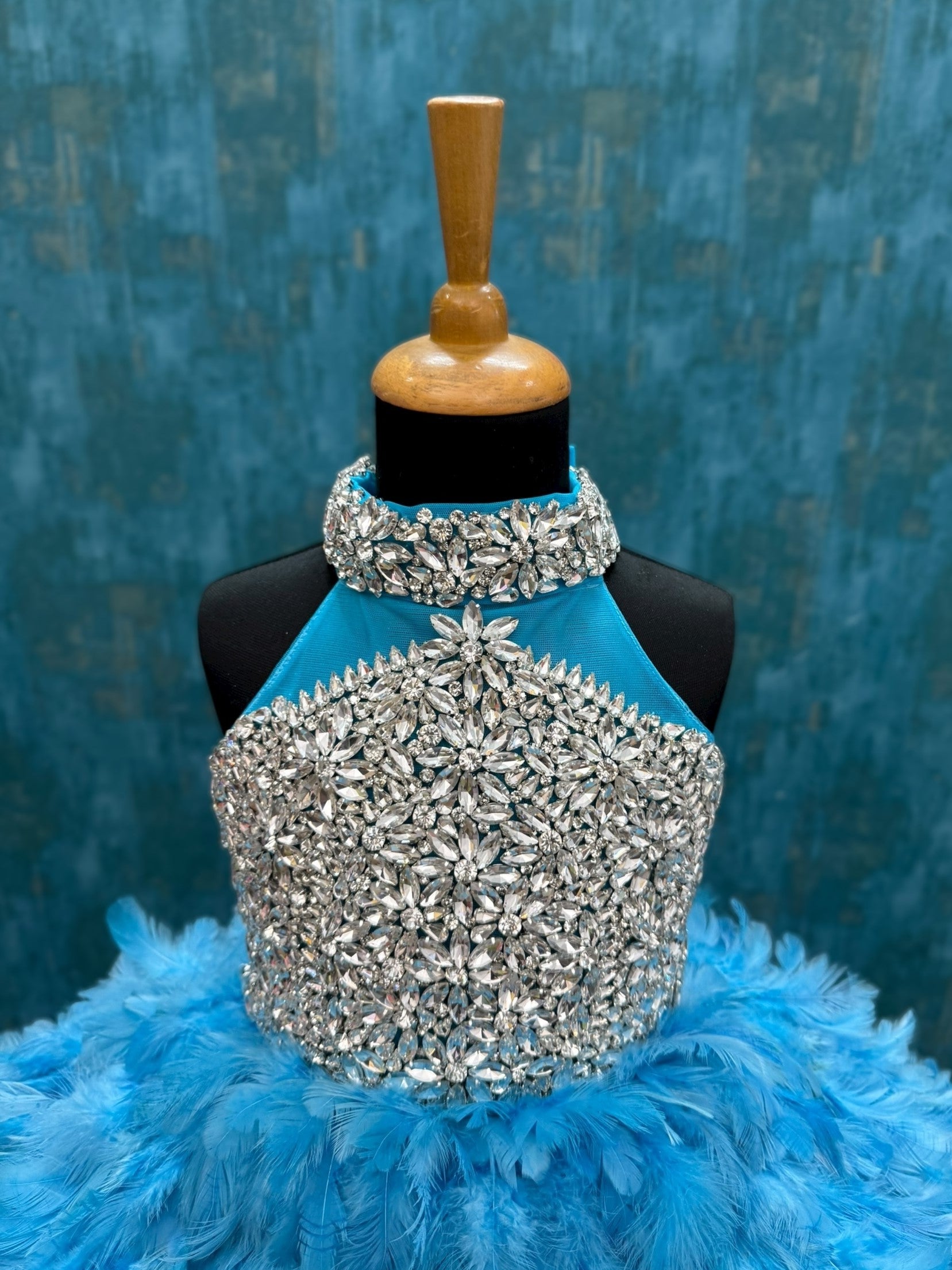 Feathered Sapphire Shine Couture