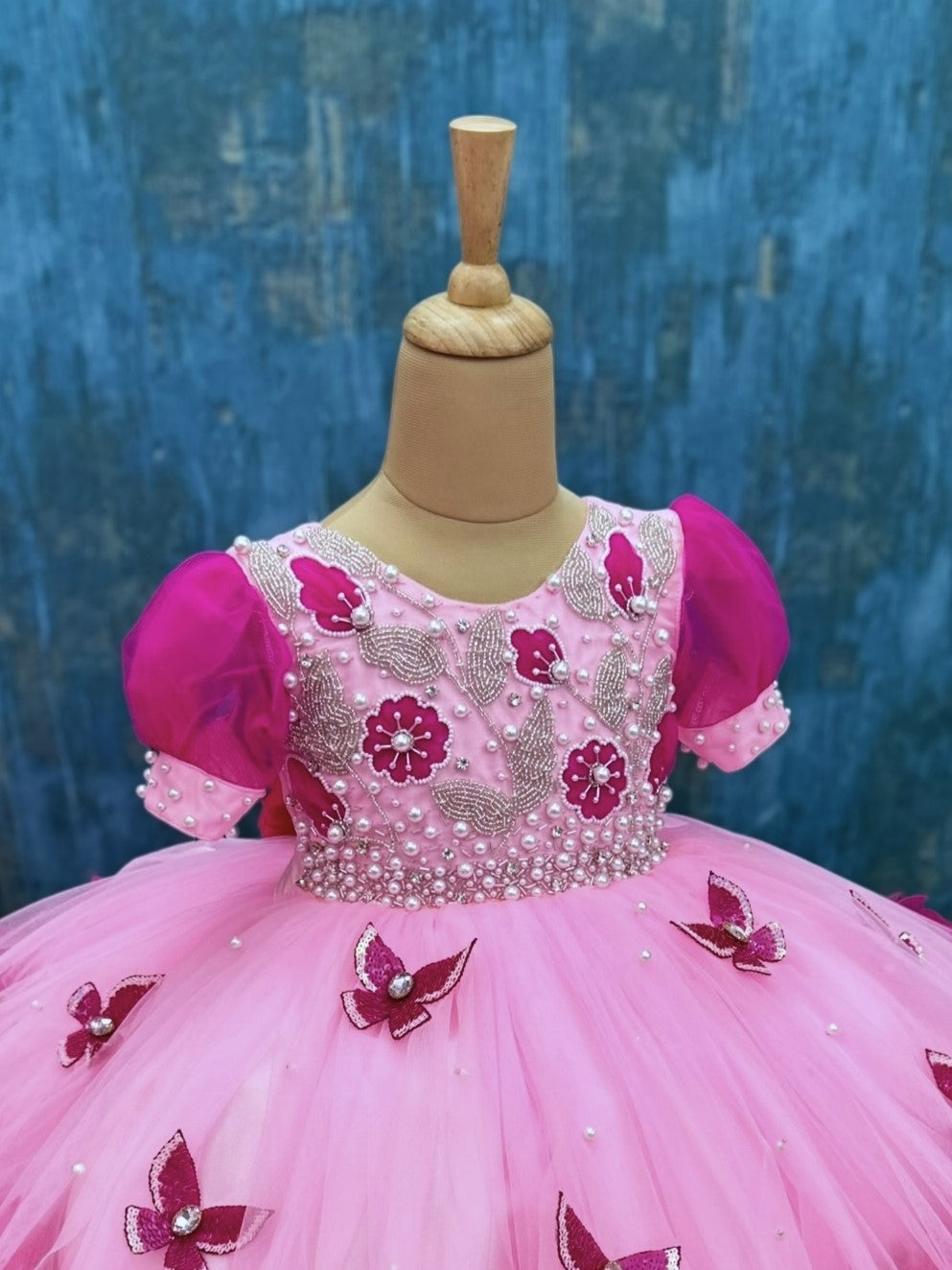 Pink Blossom Butterfly Gown