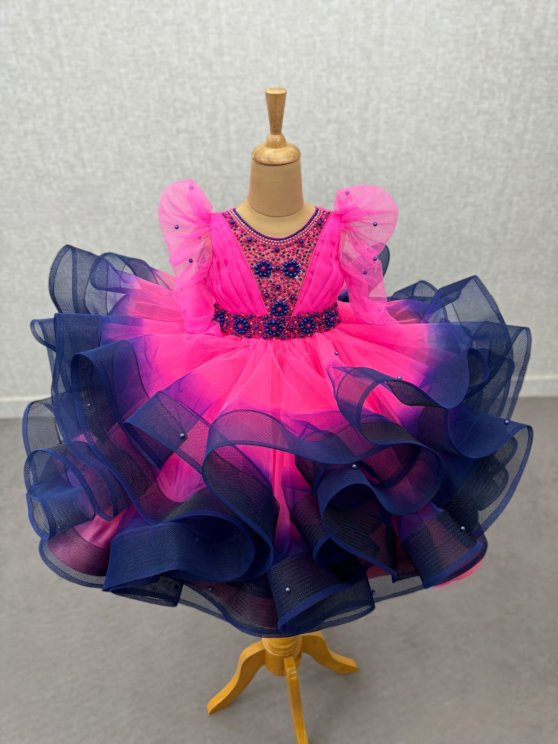 Midnight Rose Crystal Bloom Princess Ball Gown