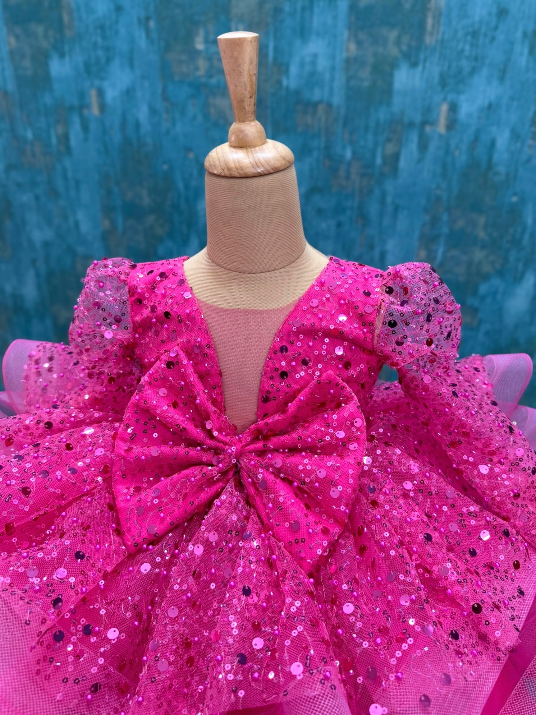 Rose Candy Sparkle Bow Royale Princess Ball Gown