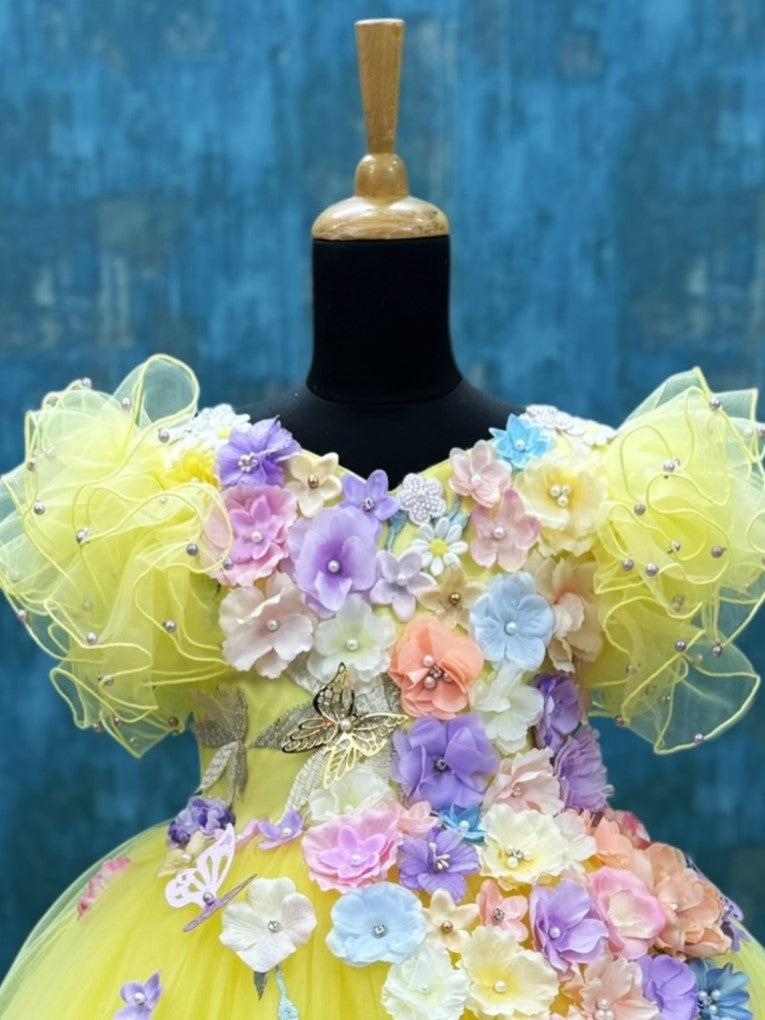Spring Orchard Butterfly Blossom Ball Gown