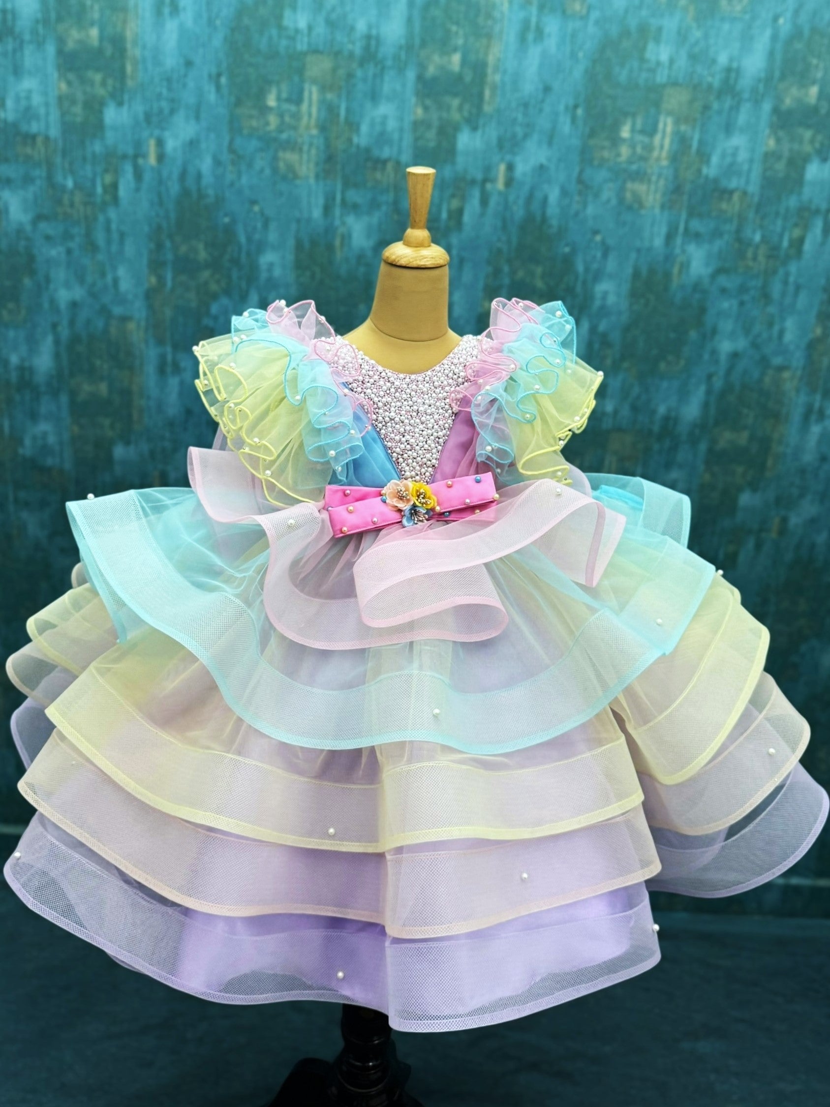 Unicorn Dream Crystal Ruffle Princess Gown