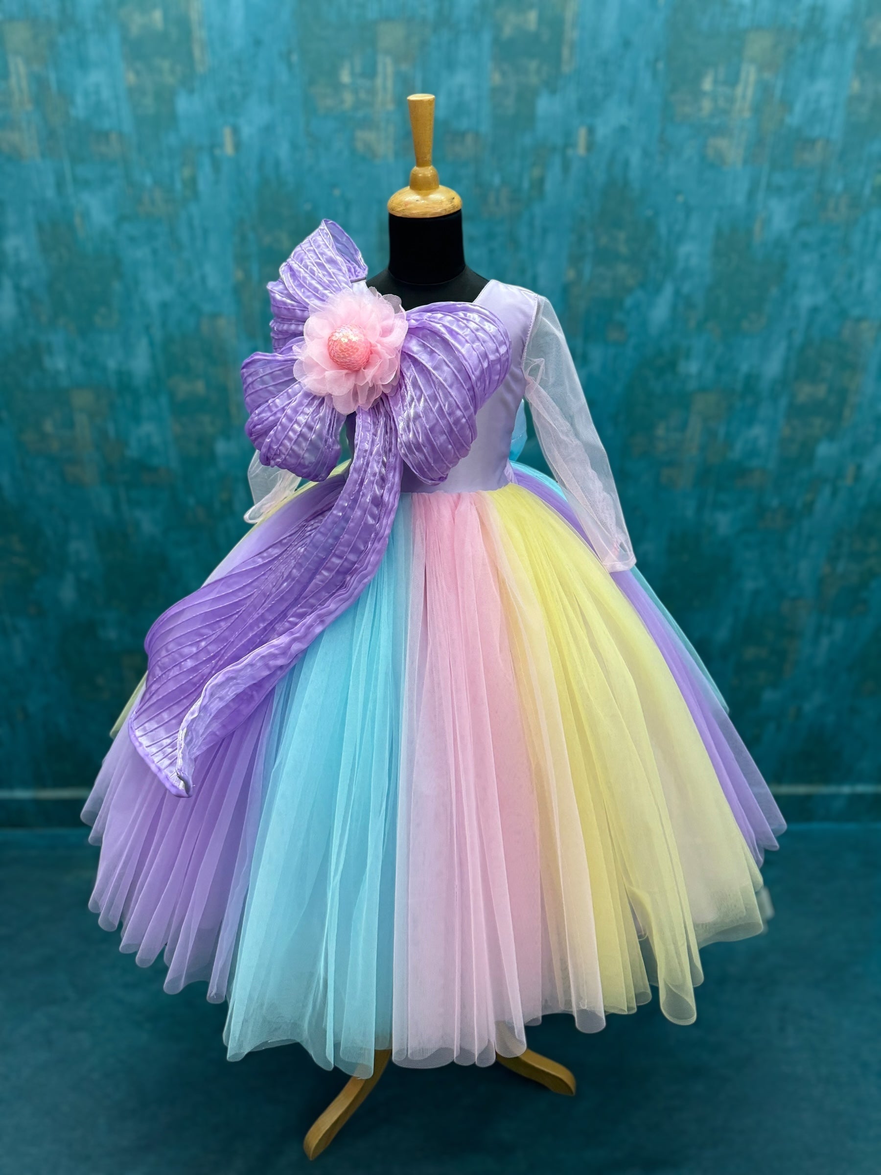 Ball gown for girls Online, Magical Rainbow Ombre Birthday Gown