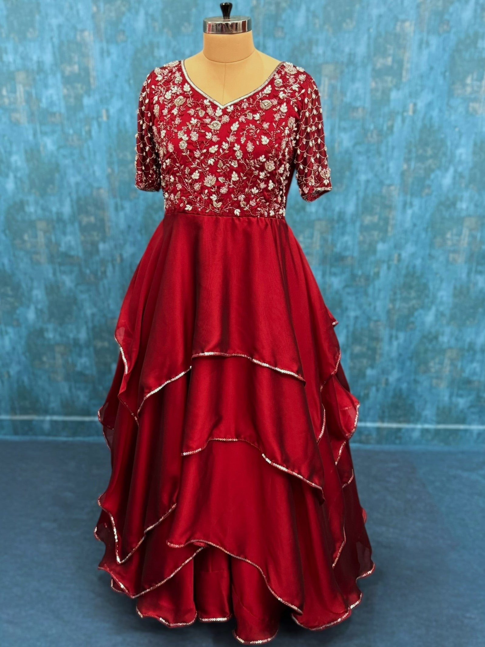 Buy Party Wear Dresses Online, Royal Ruby Mother-Daughter Couture Set