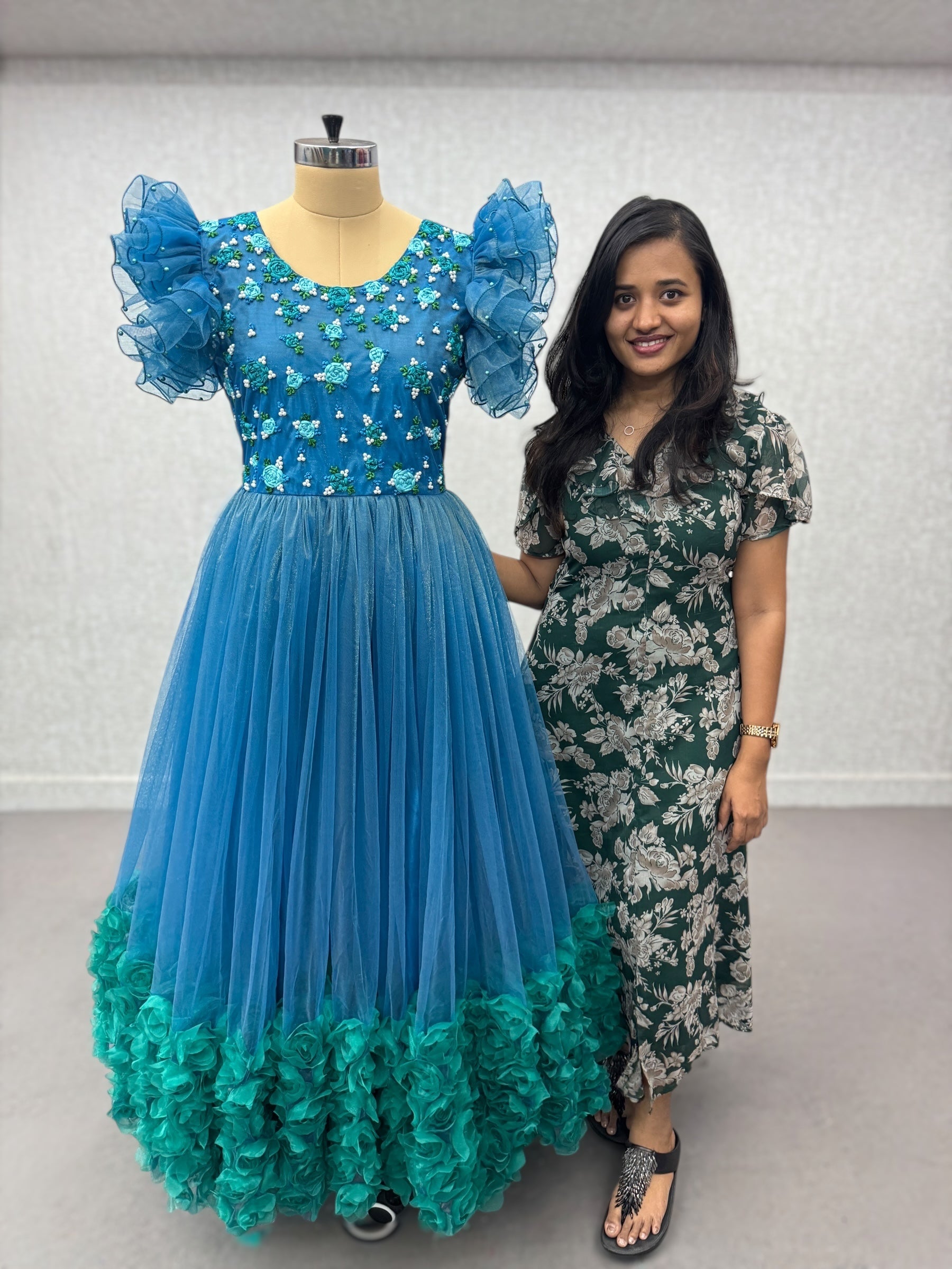 Shop Mother Daughter Dresses Online, Peacock Blossom Party Dress Duo