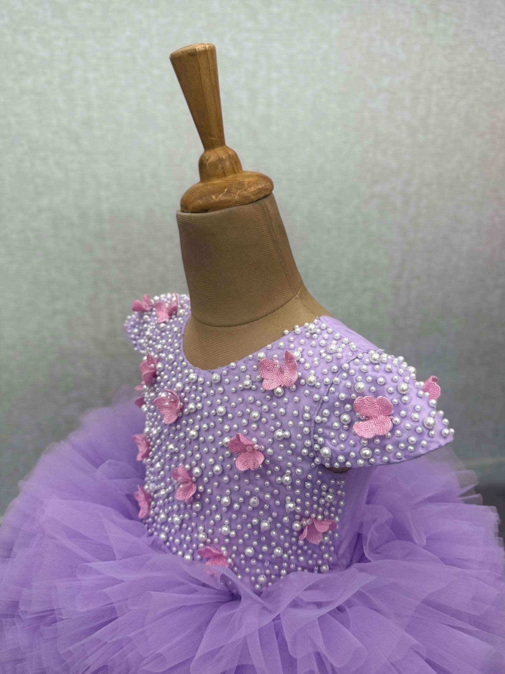 Designer Kids Clothes For Girls Online, Lavender Floral Princess Party Dress