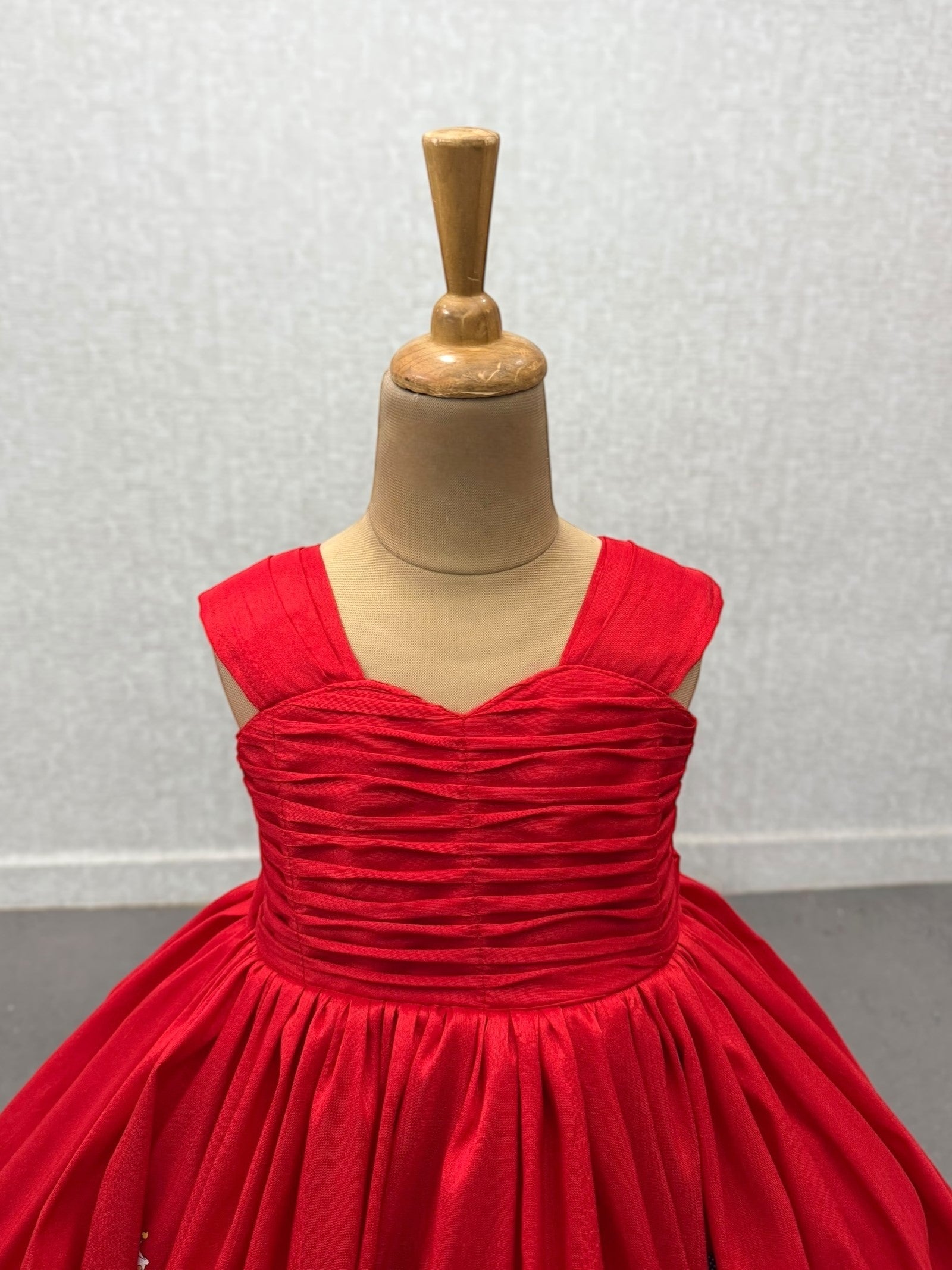 Mickey & Minnie Carnival raw silk gown with scallop detailing