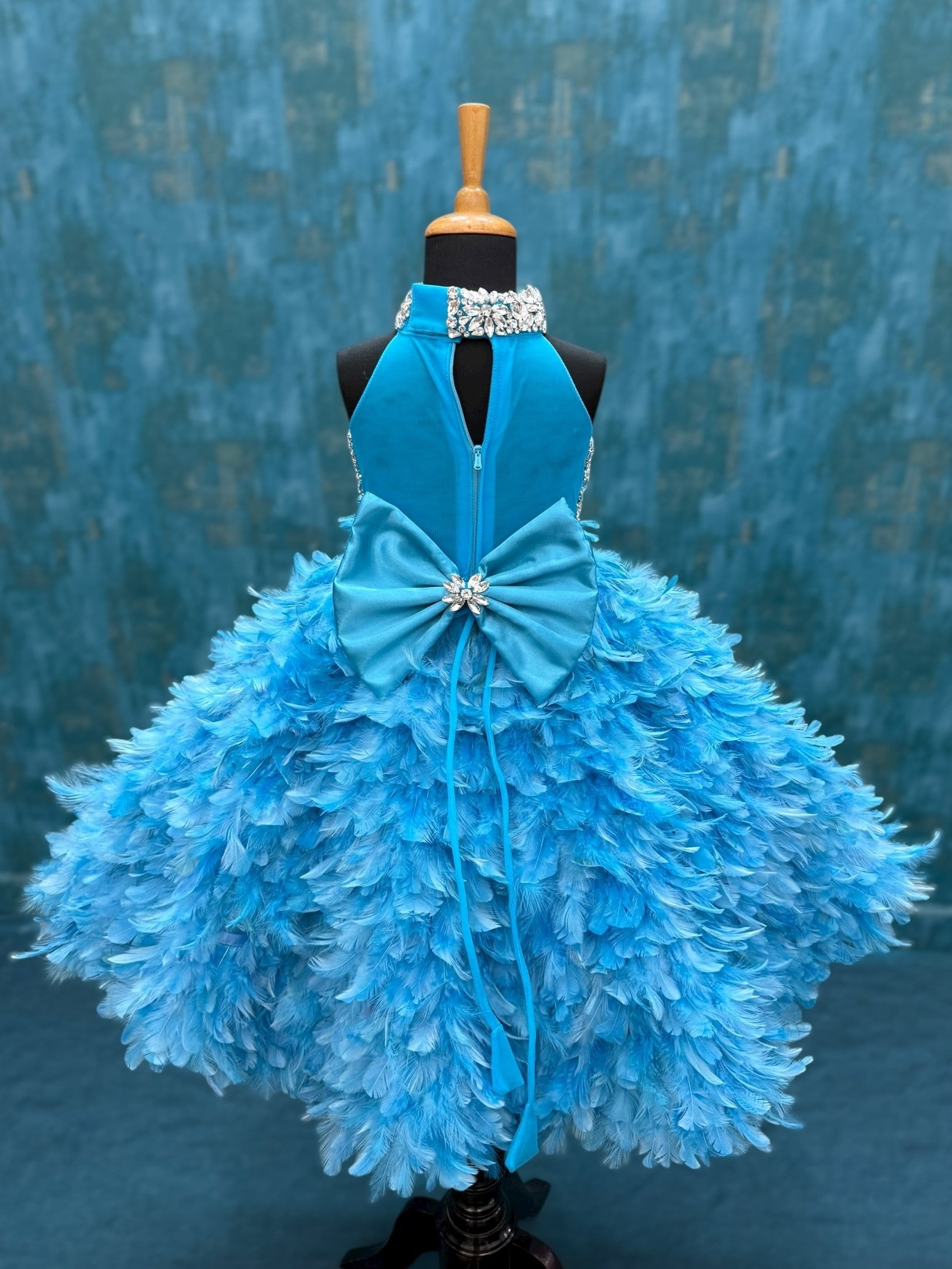 Feathered Sapphire Shine Couture