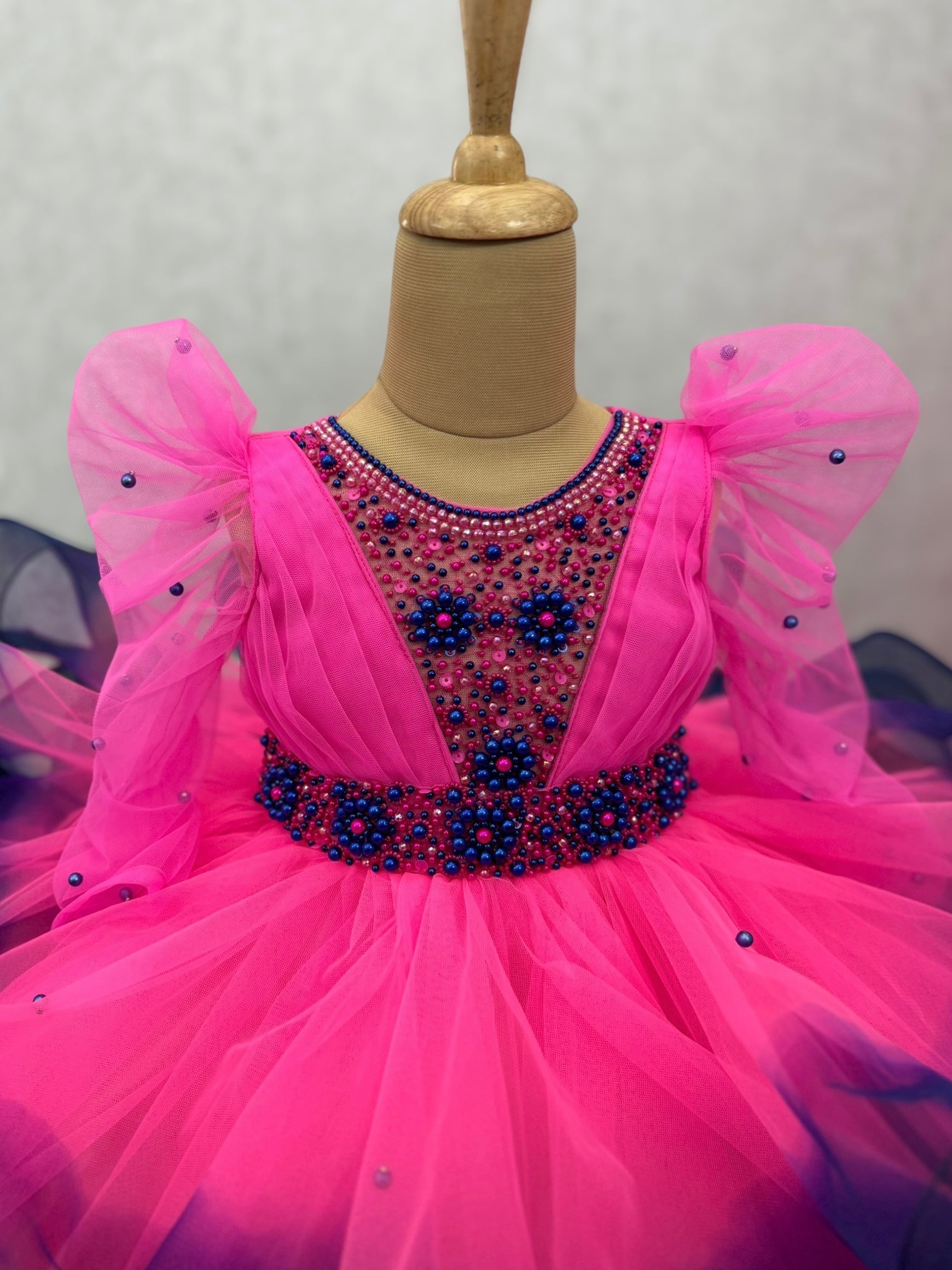 Midnight Rose Crystal Bloom Princess Ball Gown