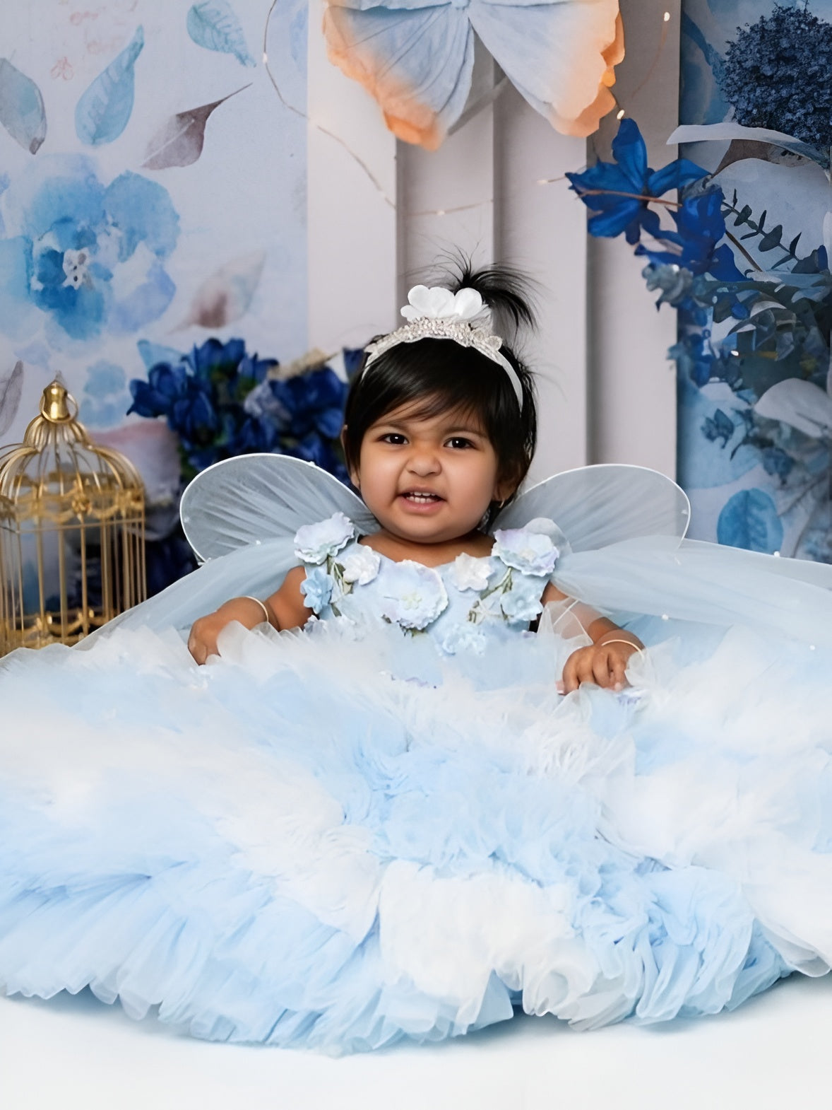 Snow Kissed Bluebell Princess Tulle Gown