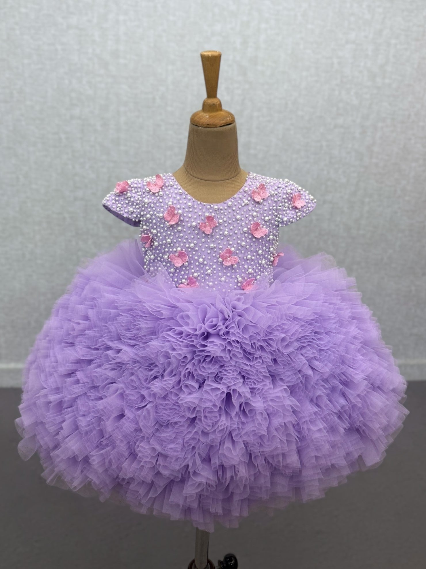 Designer Kids Clothes For Girls Online, Lavender Floral Princess Party Dress