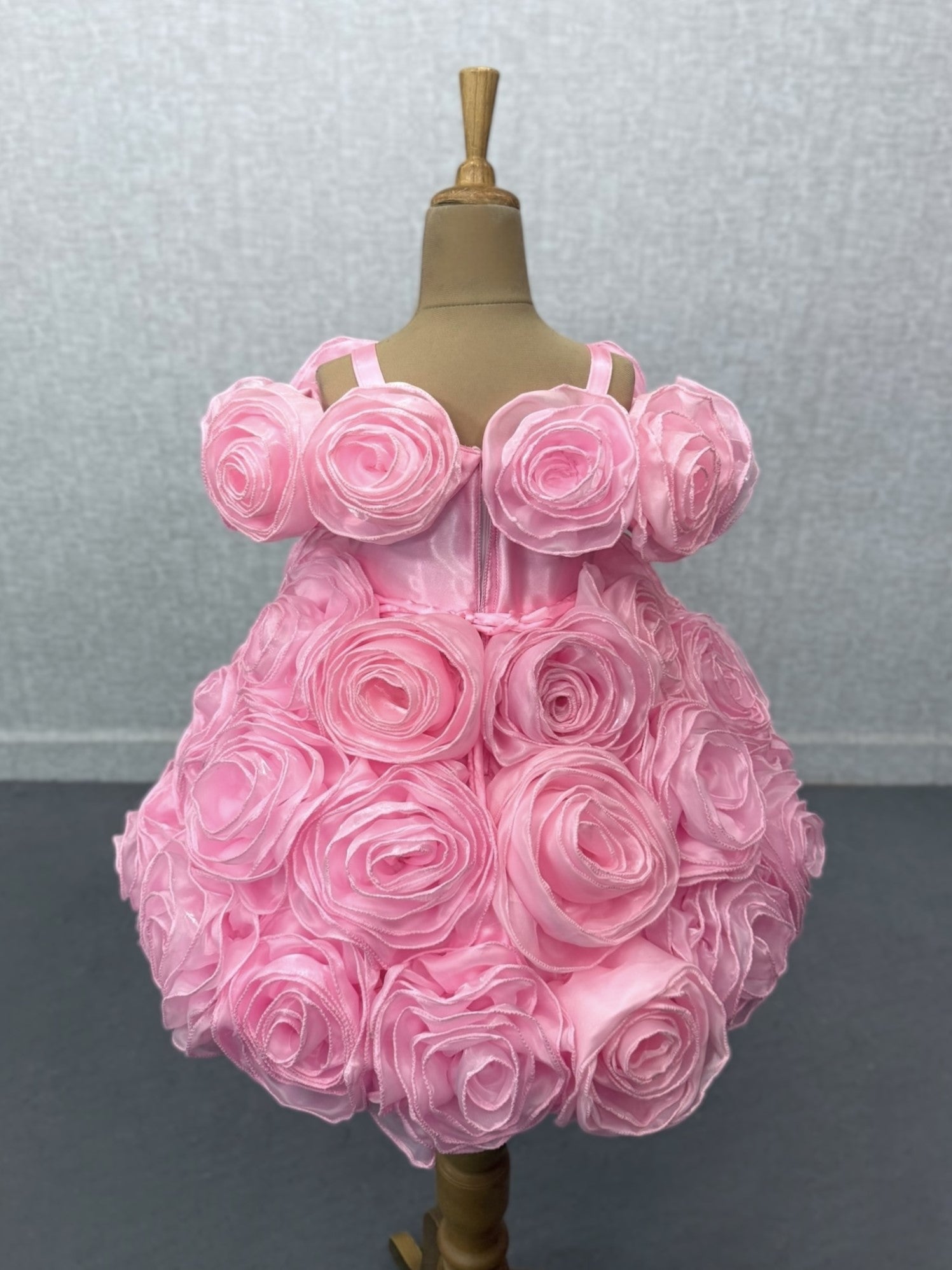 Royal Blush Rosehaven Petal Cloud Off-Shoulder Designer Gown