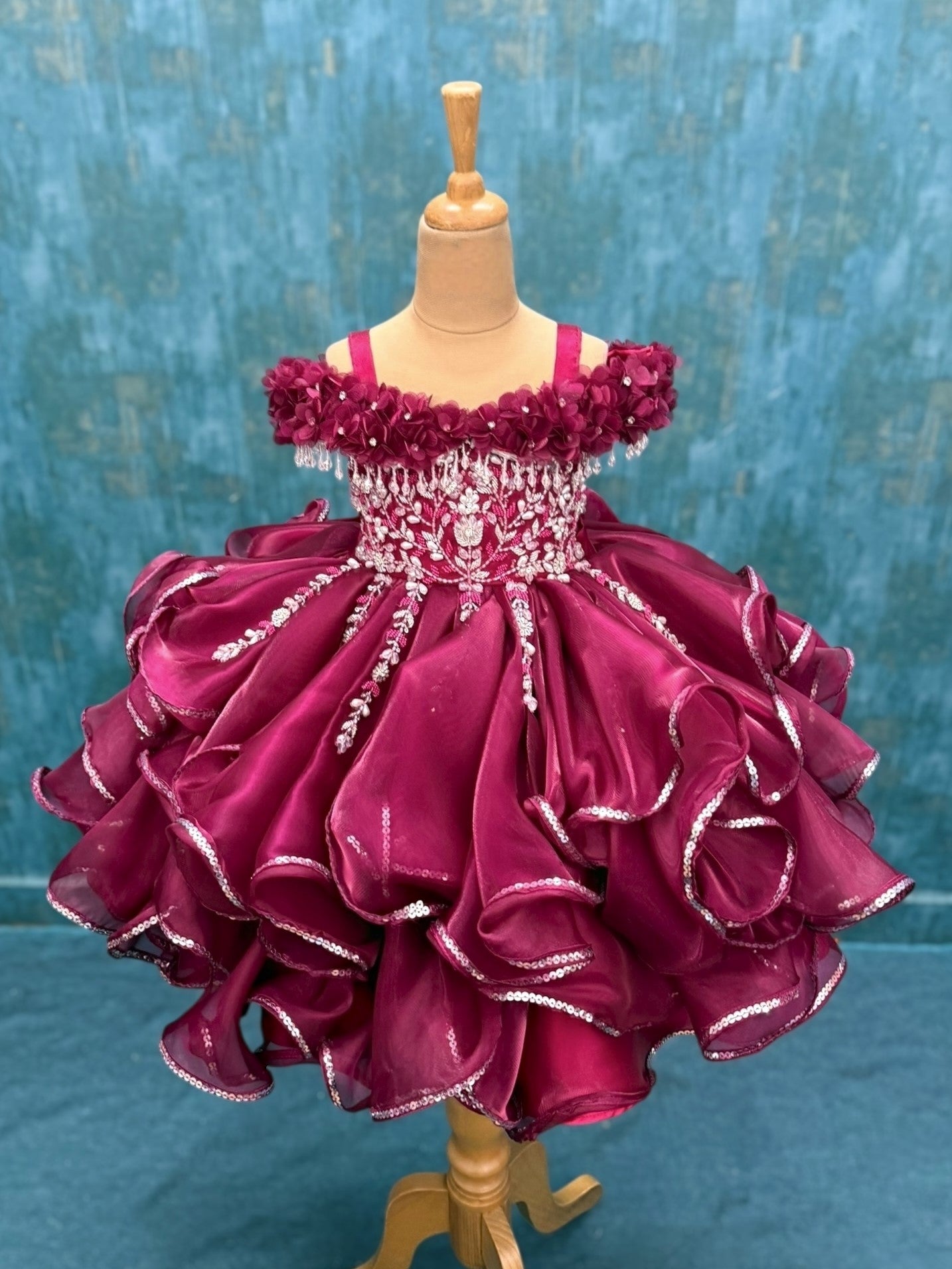 Layer ruby Jimmychu Sequence Ball Gown