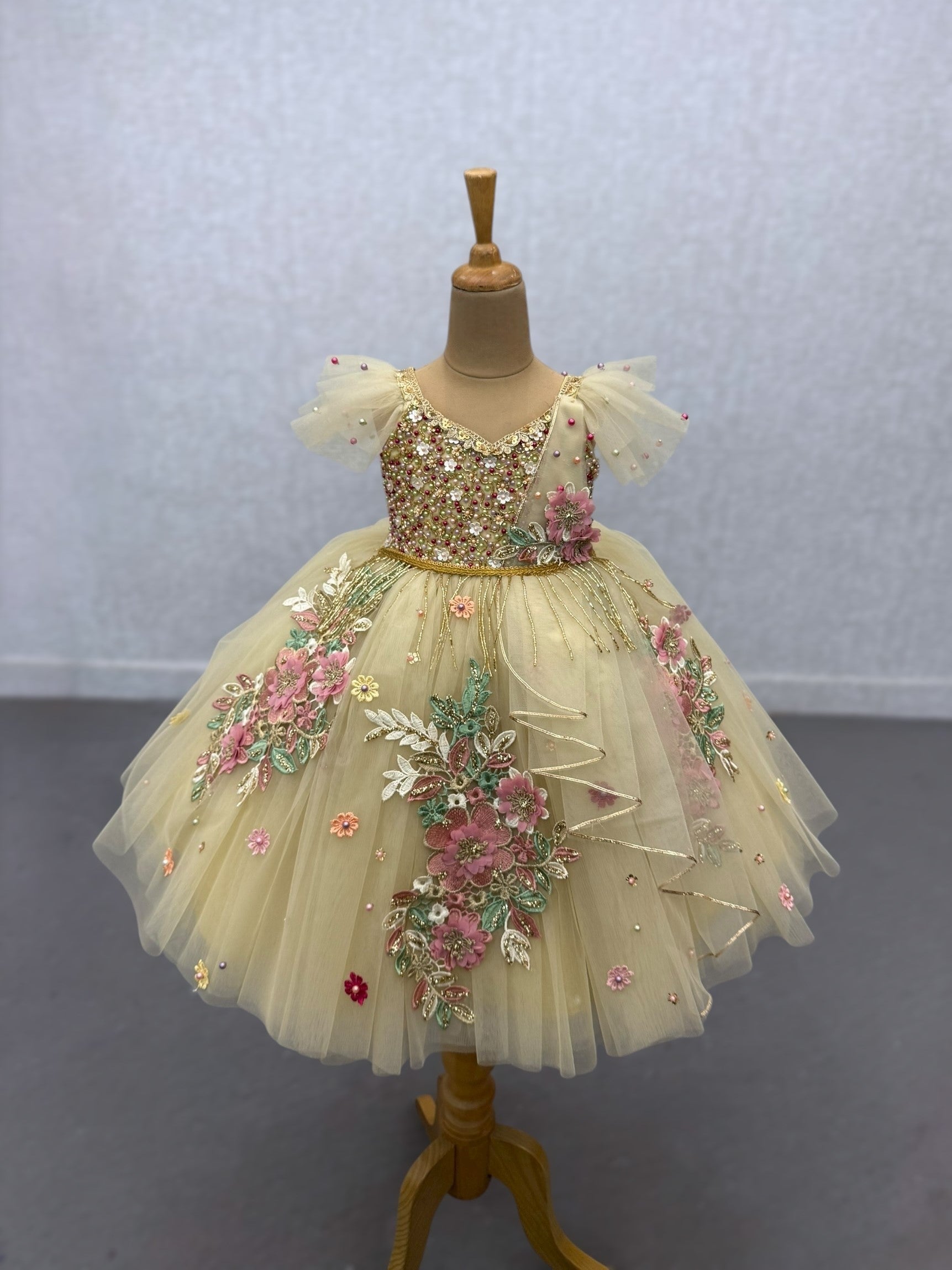 Golden Blossom Radiance Gown