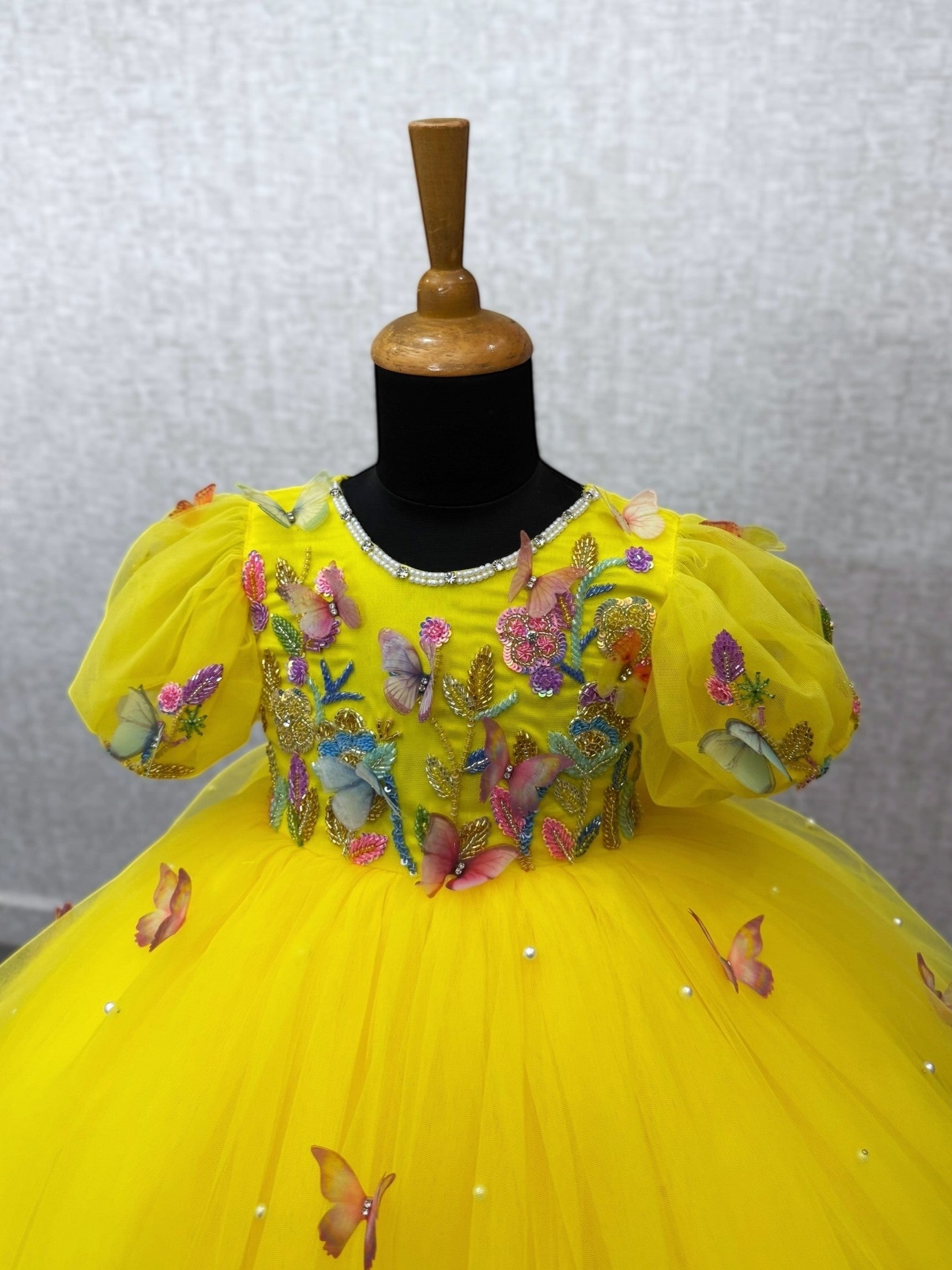 Yellow Sunshine Butterfly Bloom Gown