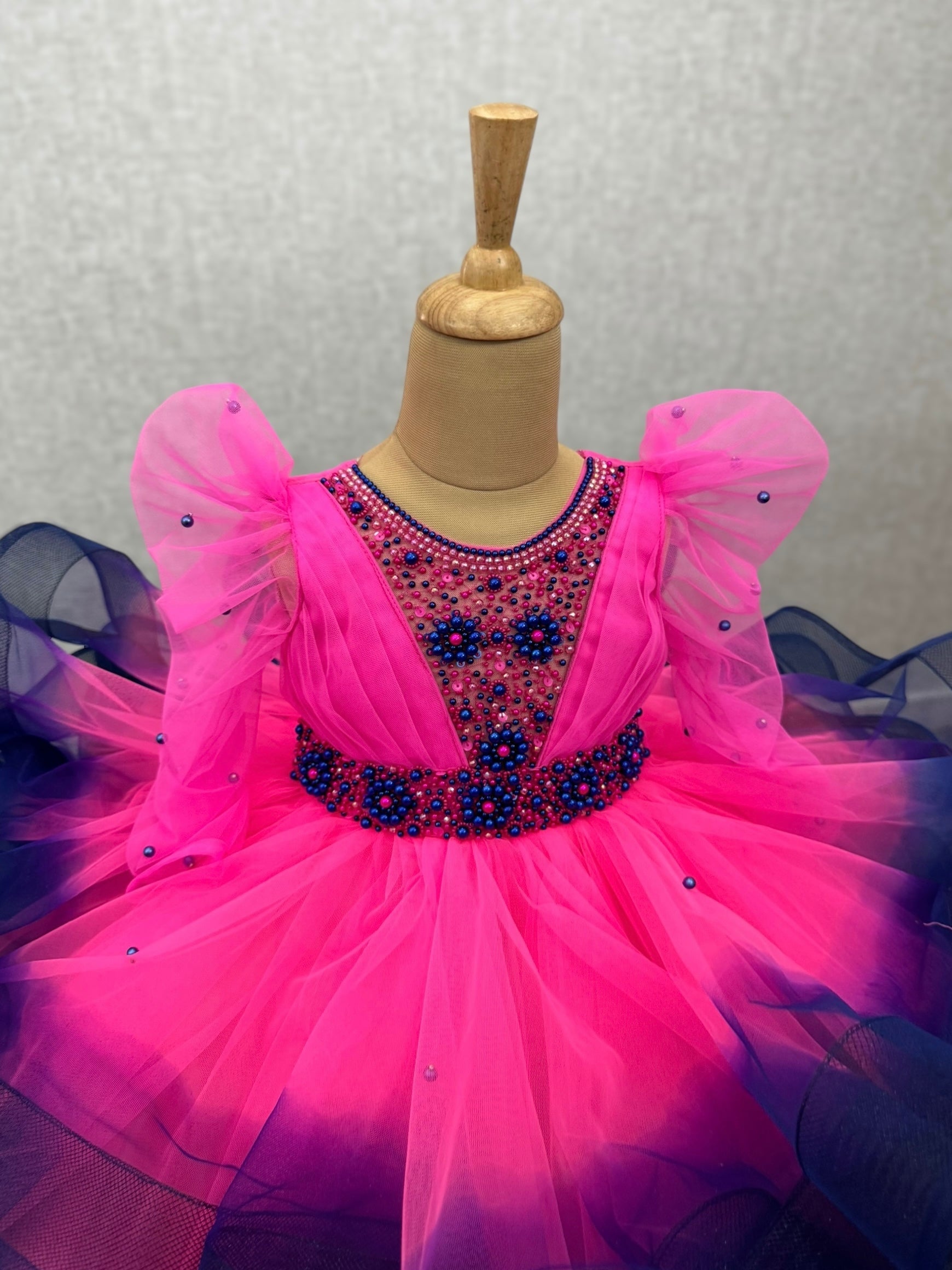 Midnight Rose Crystal Bloom Princess Ball Gown