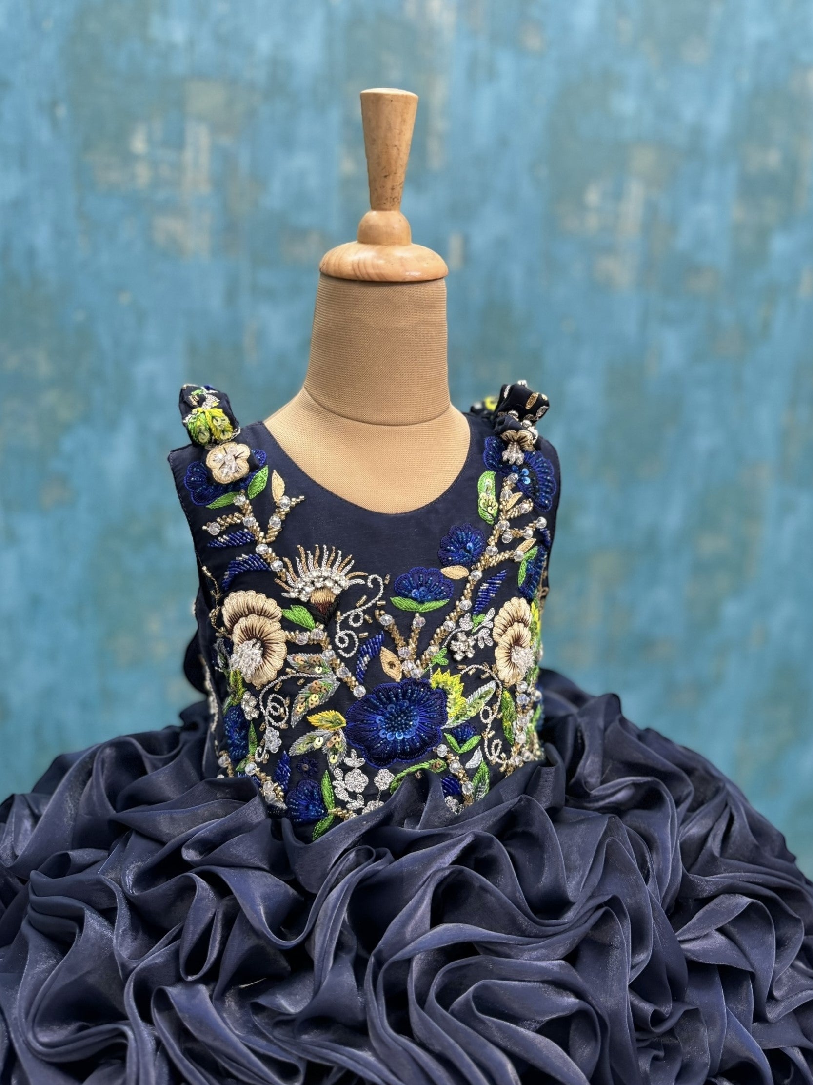 Buy Designer Party Gowns Online, Royal Navy Princess Gown Duo