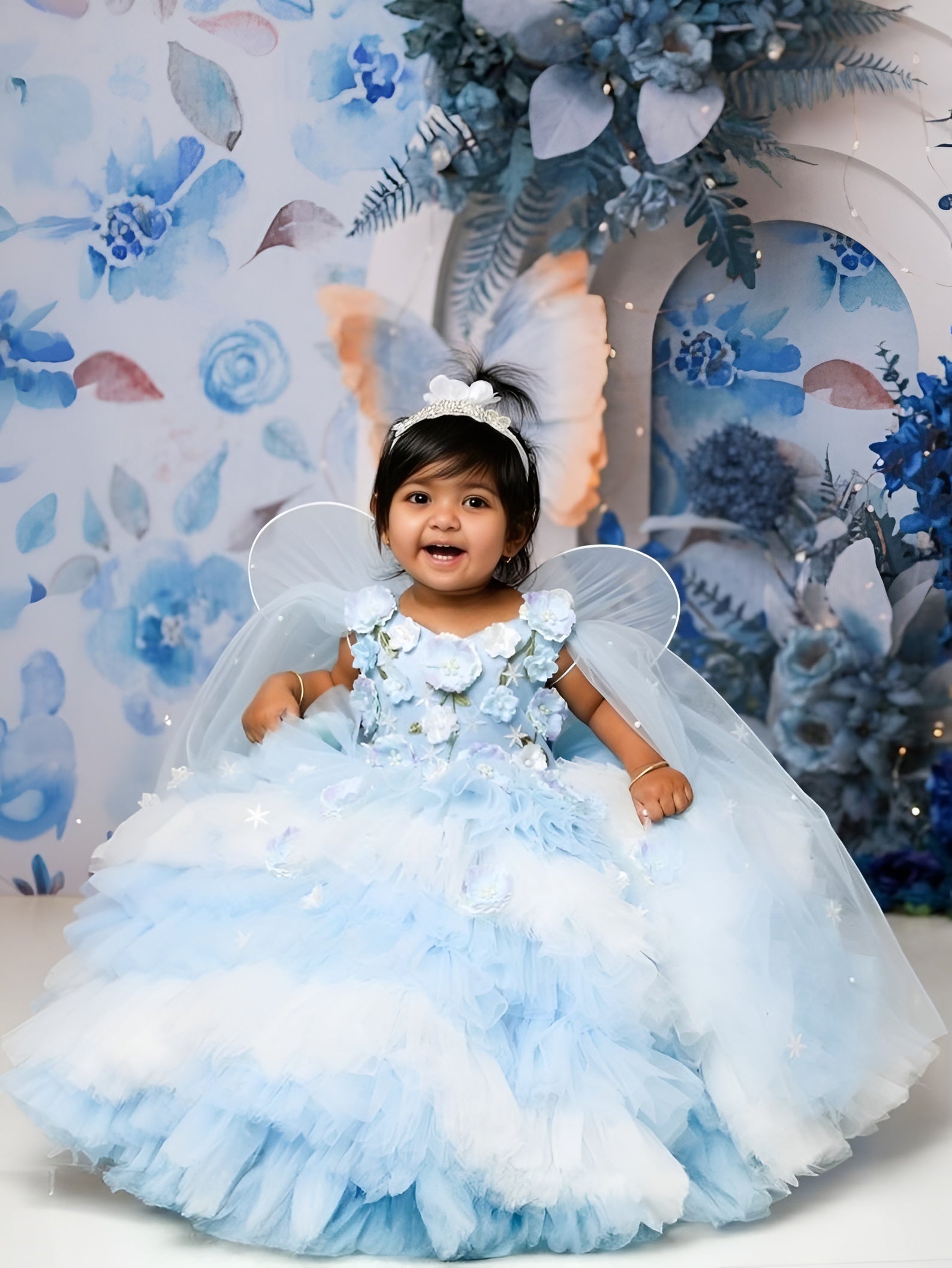 Snow Kissed Bluebell Princess Tulle Gown