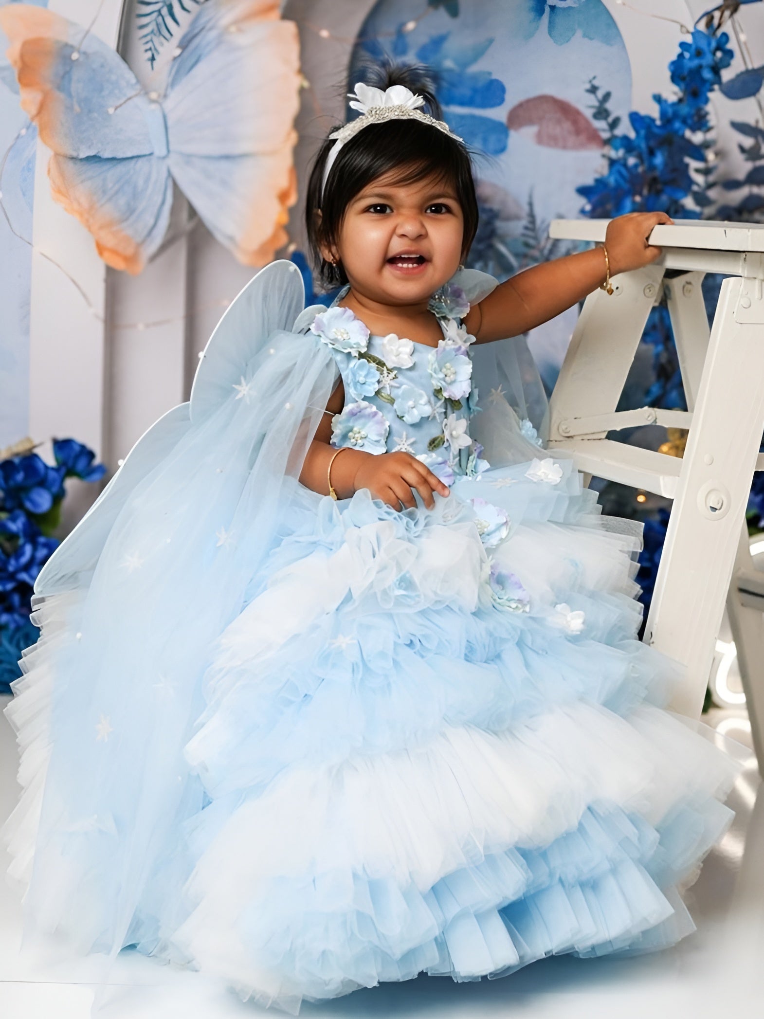 Snow Kissed Bluebell Princess Tulle Gown