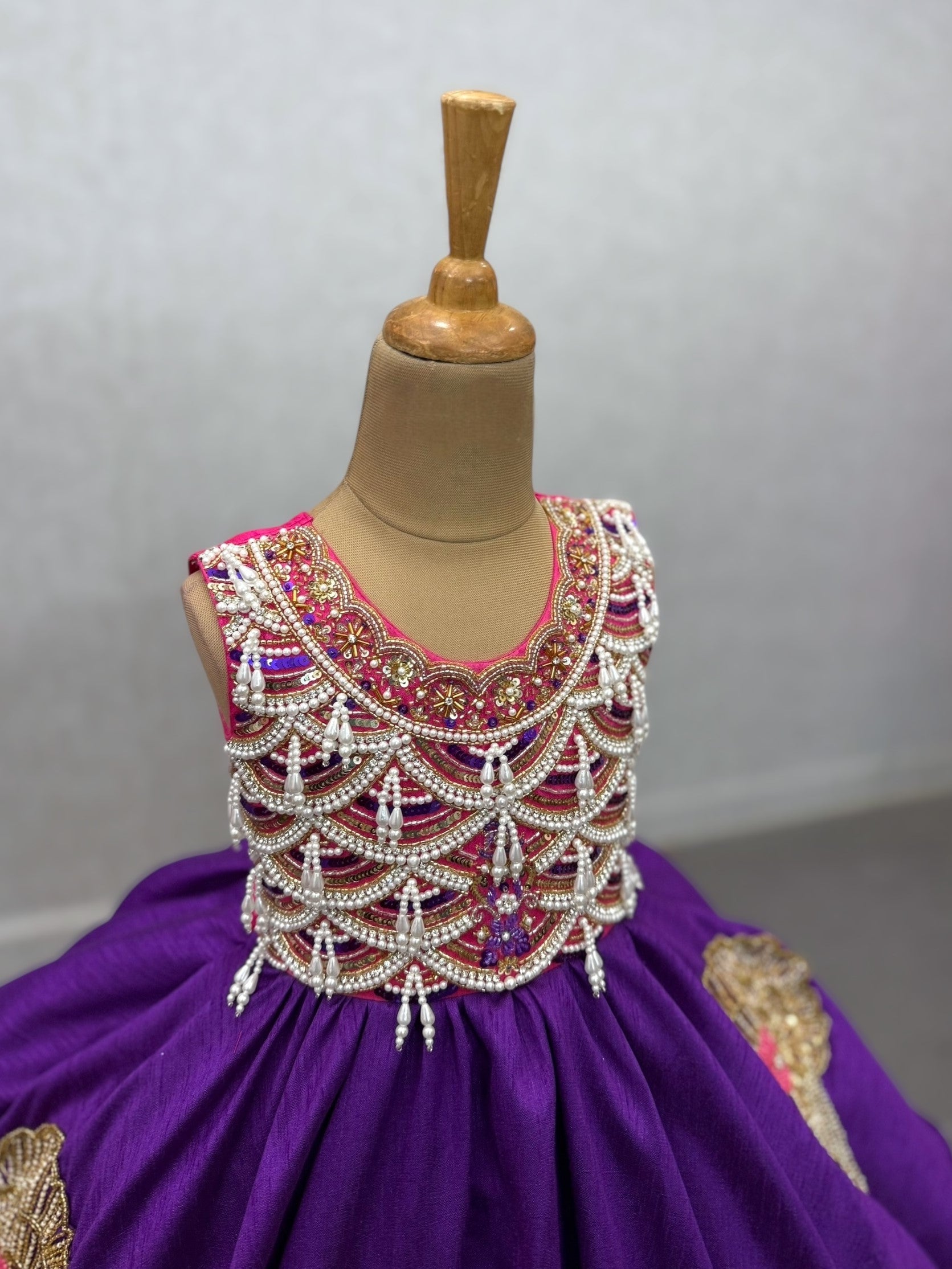 Ball Gown for Girls Online, Purple Party Gown