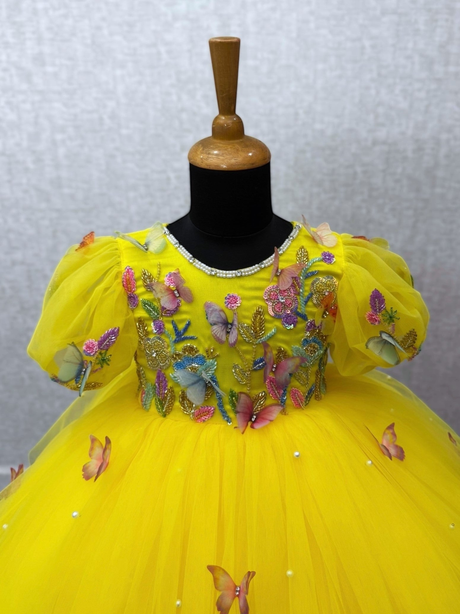 Yellow Sunshine Butterfly Bloom Gown