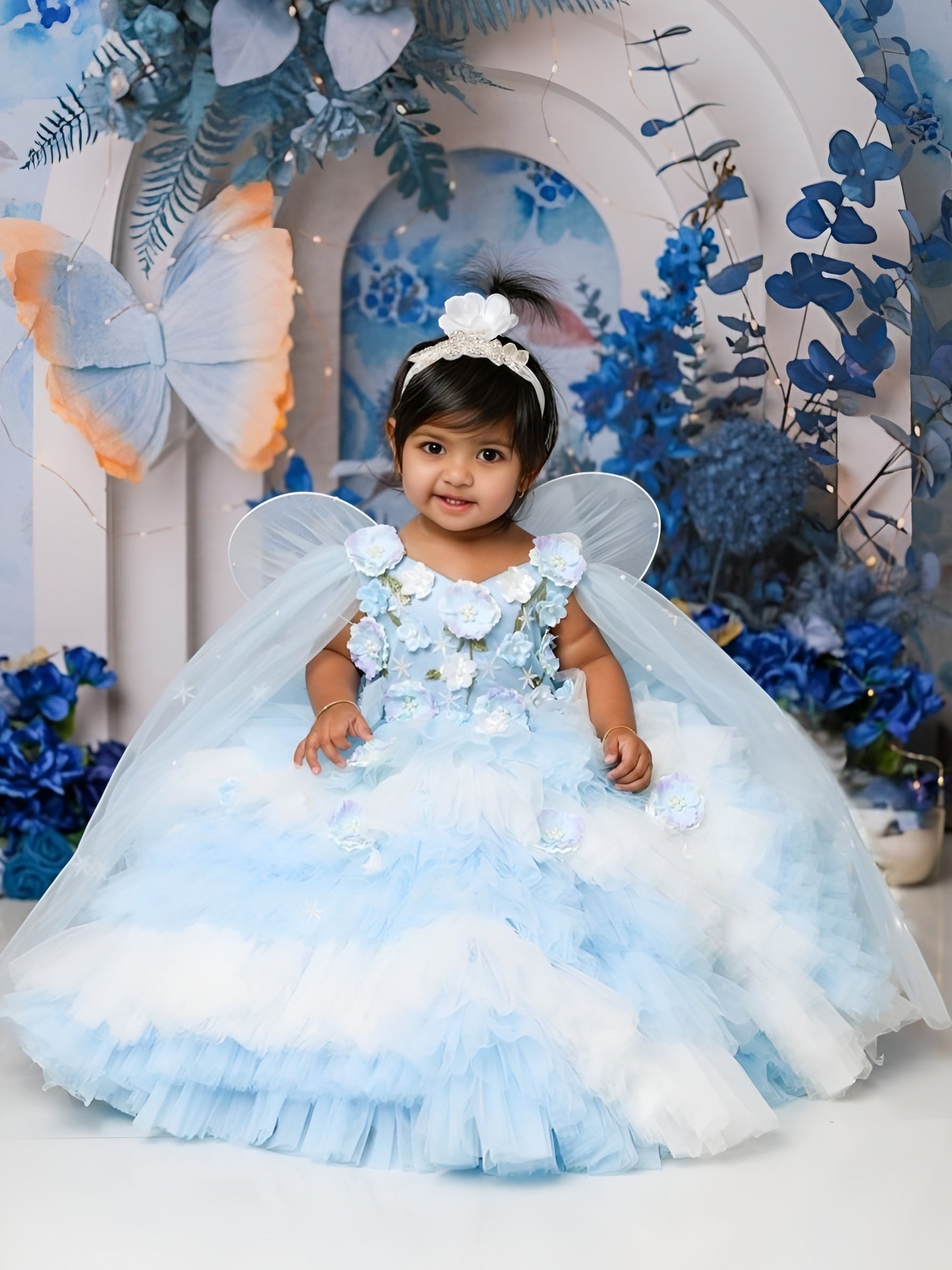 Snow Kissed Bluebell Princess Tulle Gown