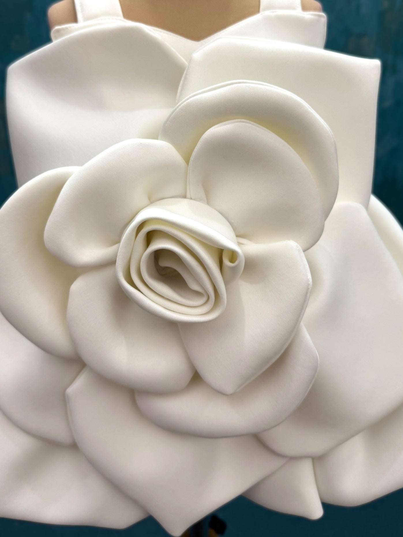 Eternal White Rose Elegance Dress