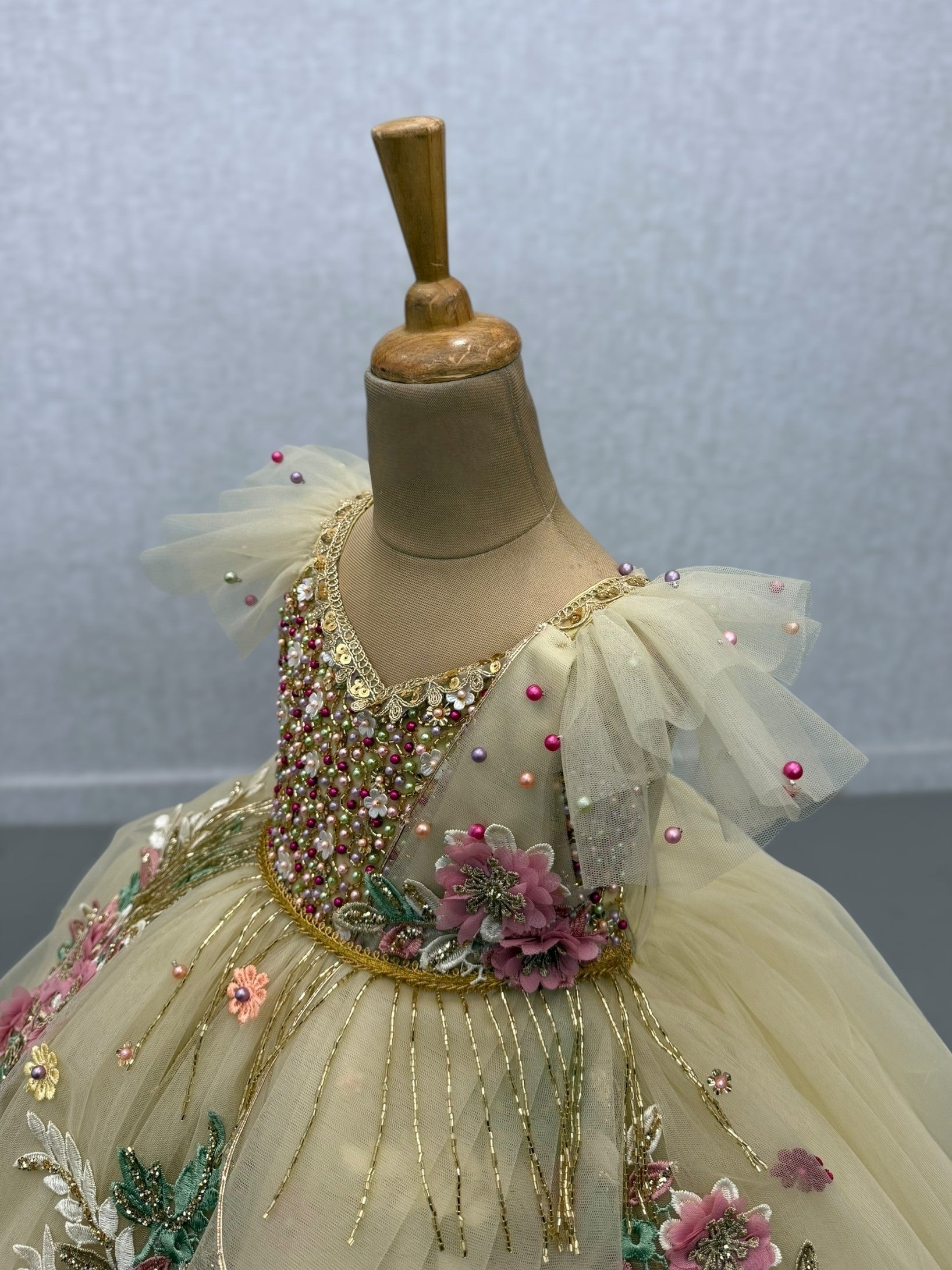 Golden Blossom Radiance Gown