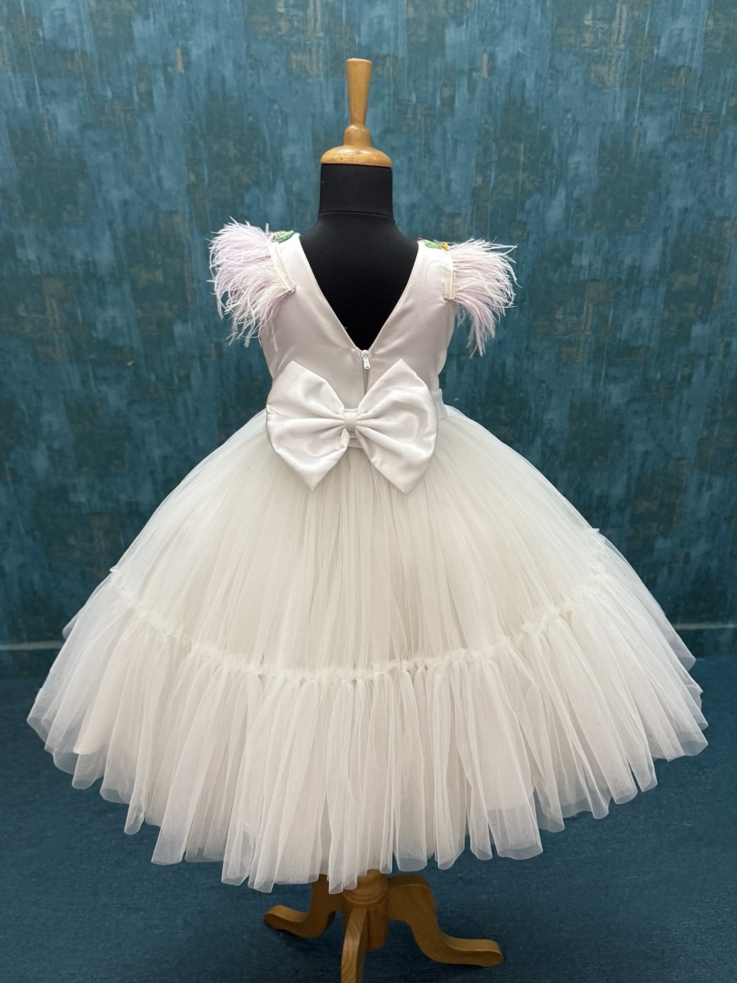 Pearl White Berry Bliss Couture Party Dress