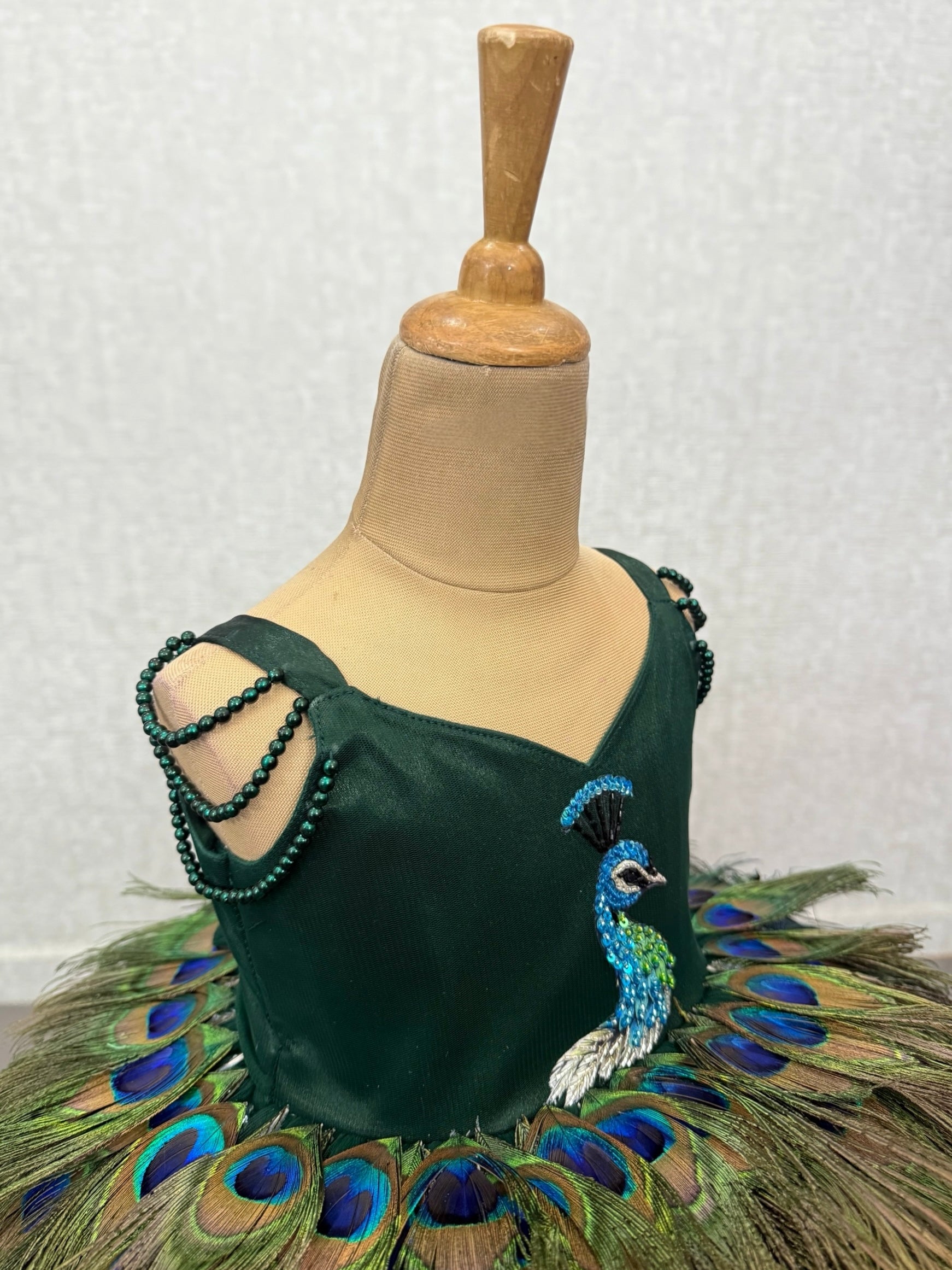 Peacock feather dress