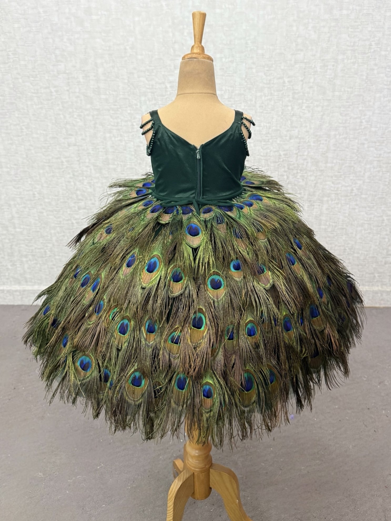 Peacock feather dress