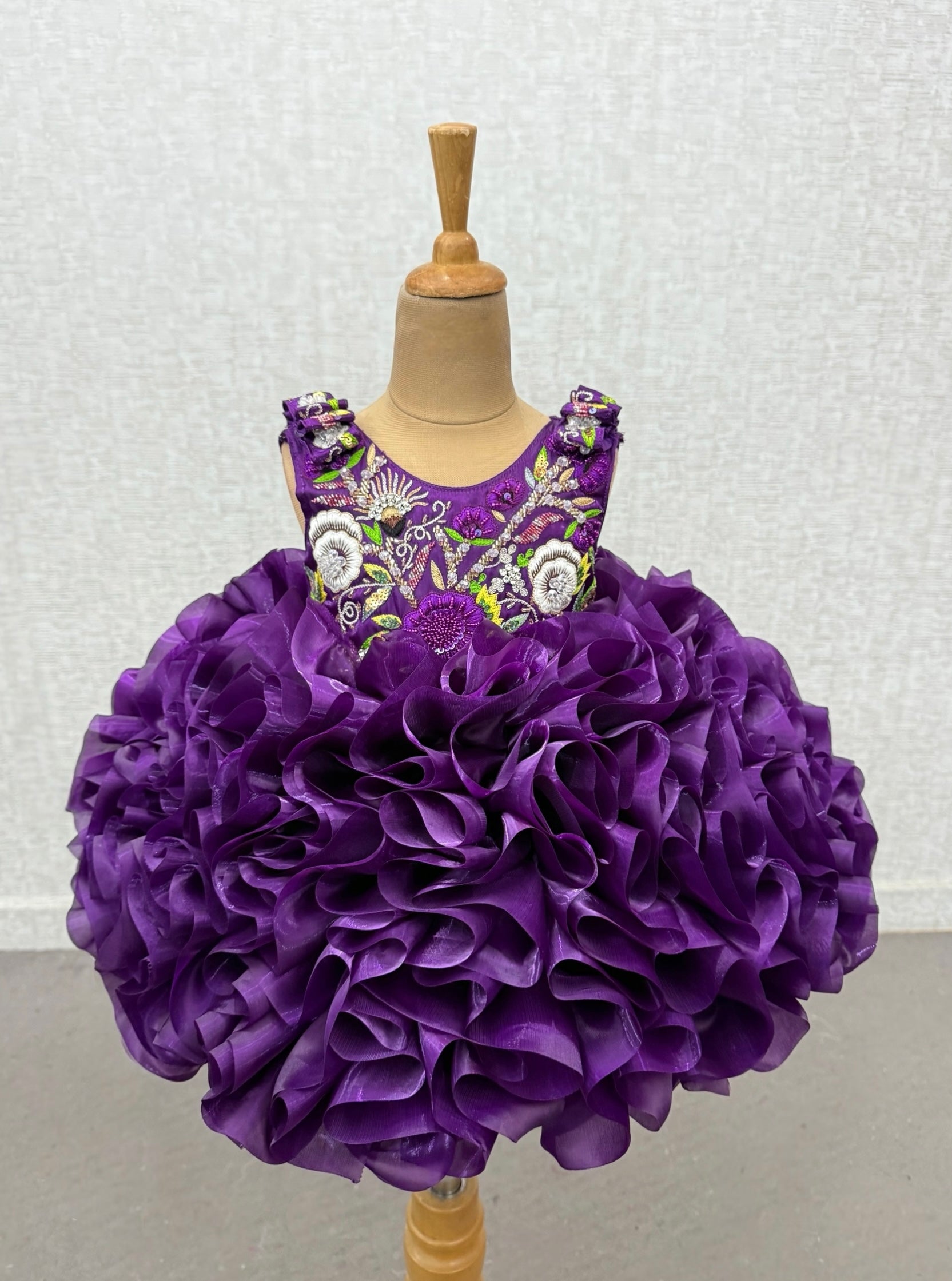 First birthday dress Online, Deep Violet Luxury Party Dress