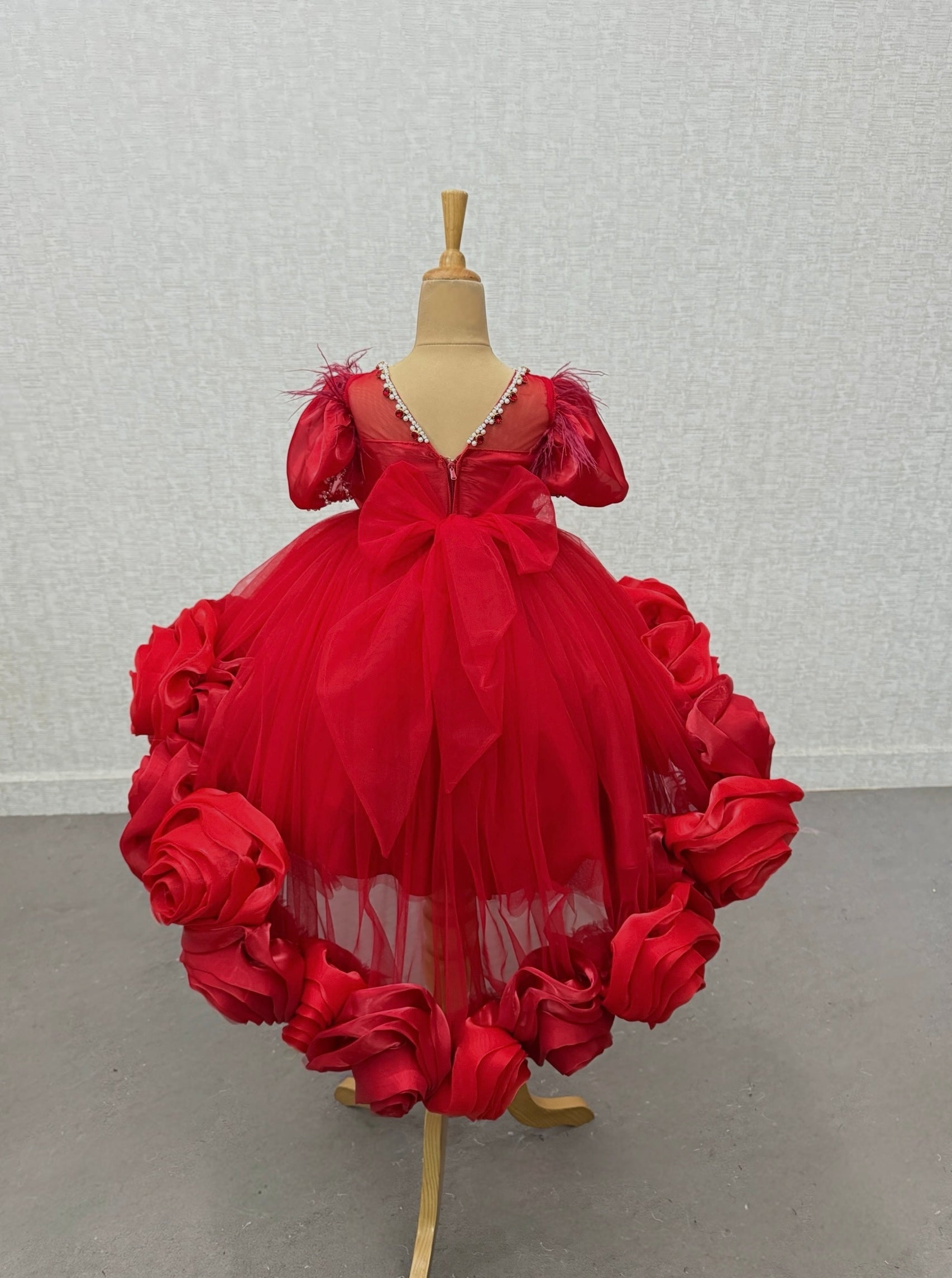 Ball gown for girls Online, Red Pageant Gown