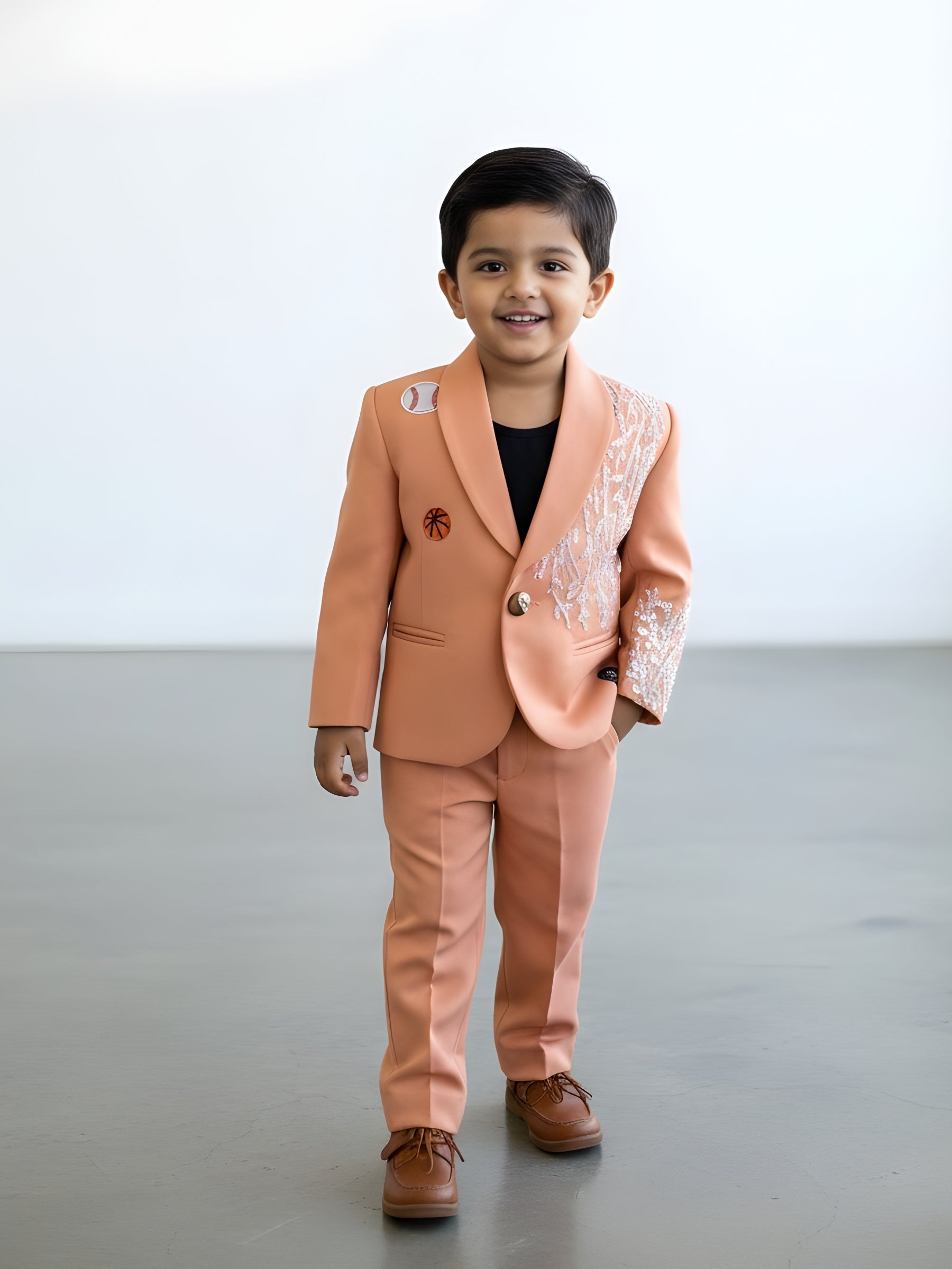 Pastel Orange Magic Aura Suit- Comes with Pant and Shirt