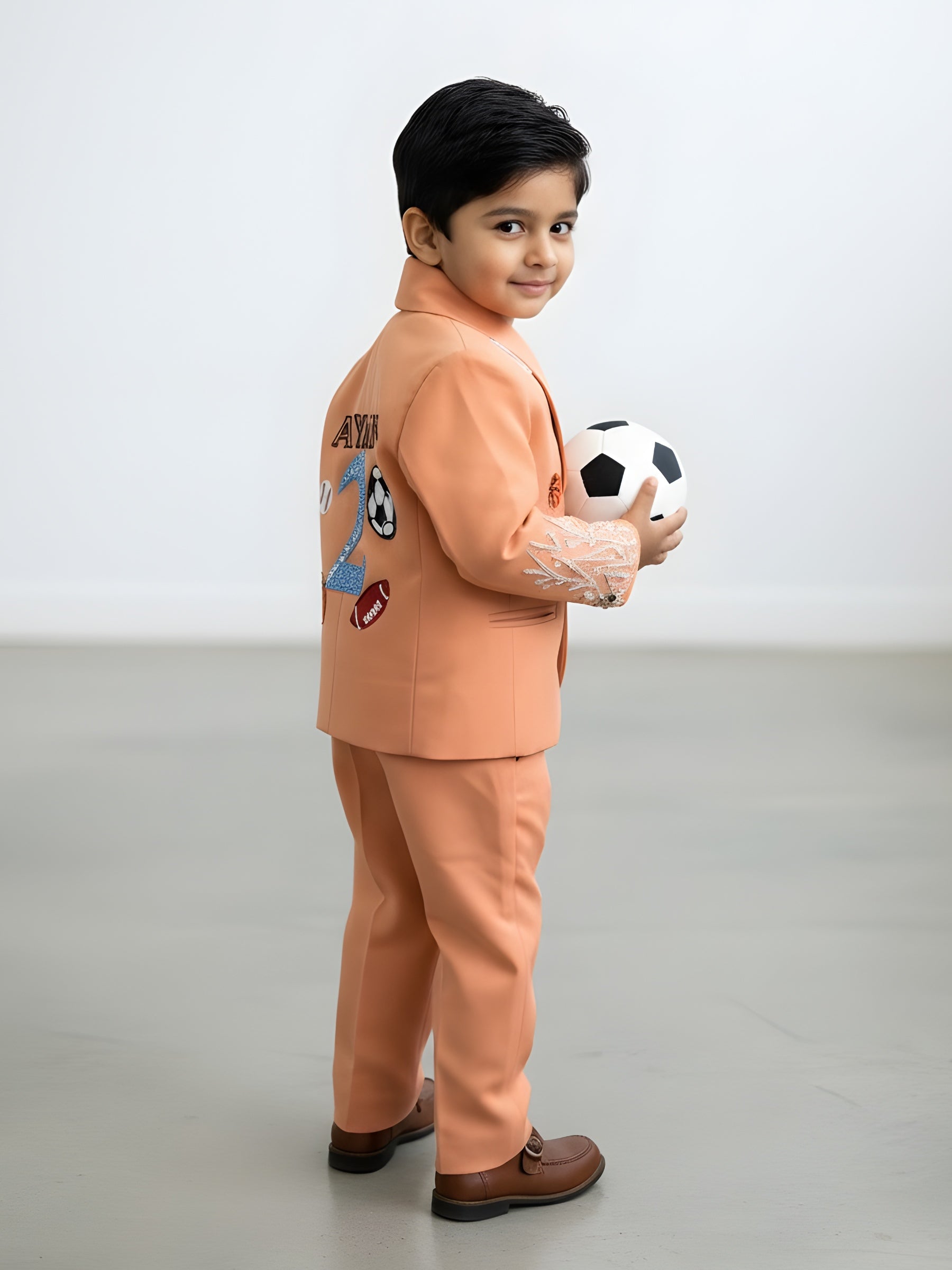 Pastel Orange Magic Aura Suit- Comes with Pant and Shirt