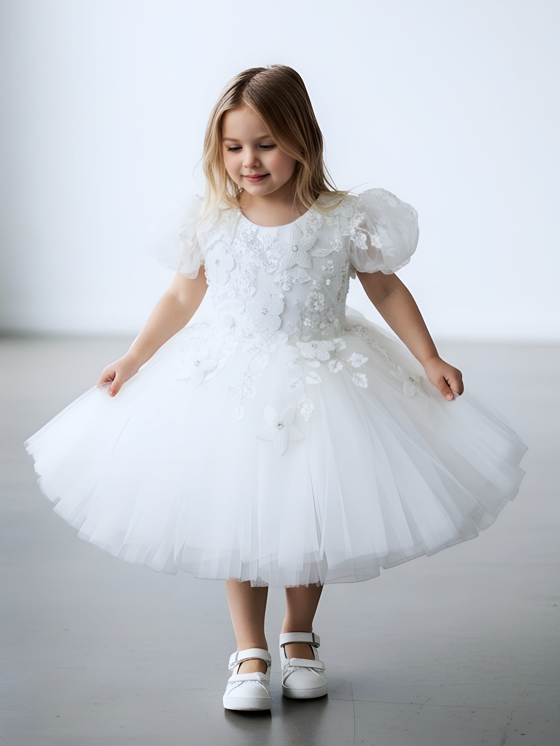 Angel Mist Floral Pearl work Royal Princess Occasion Dress